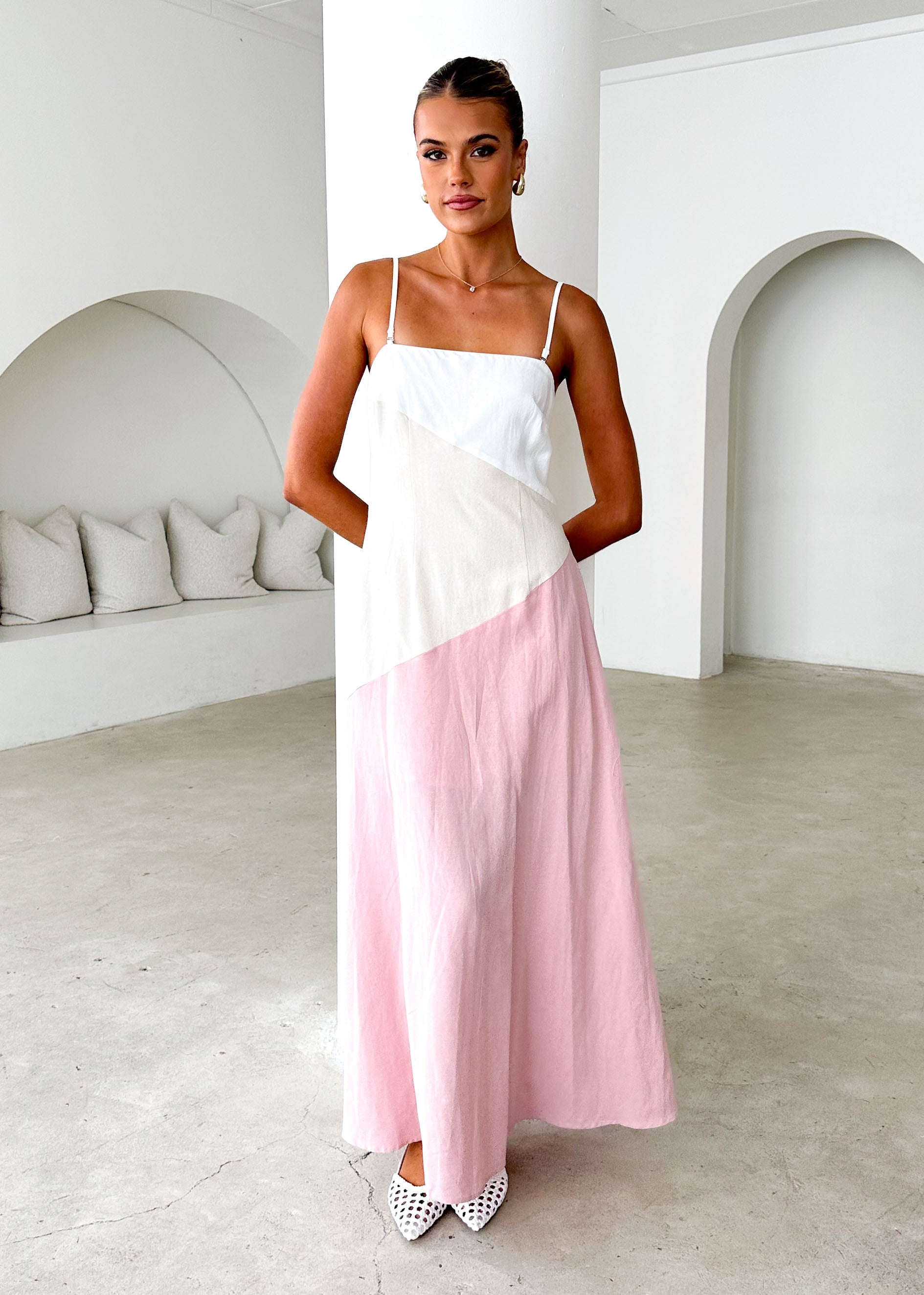 Maliah Maxi Dress - Pink Splice