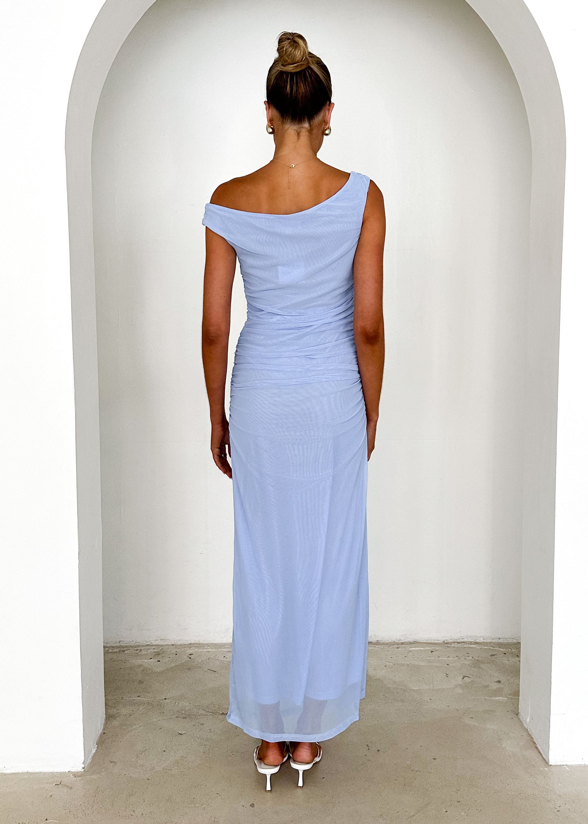 Lita One Shoulder Maxi Dress - Periwinkle