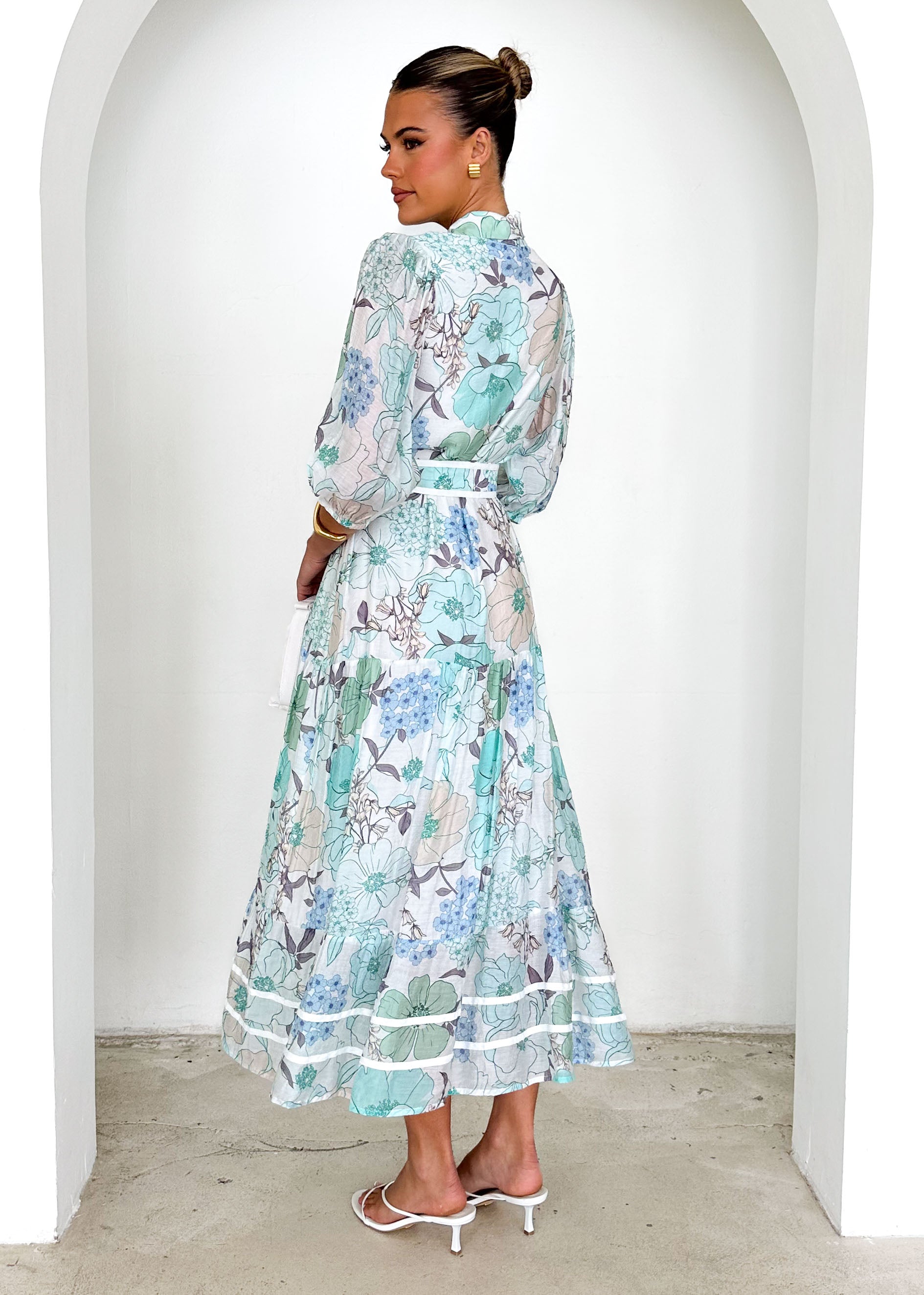 Chesire Maxi Dress - Blue Floral