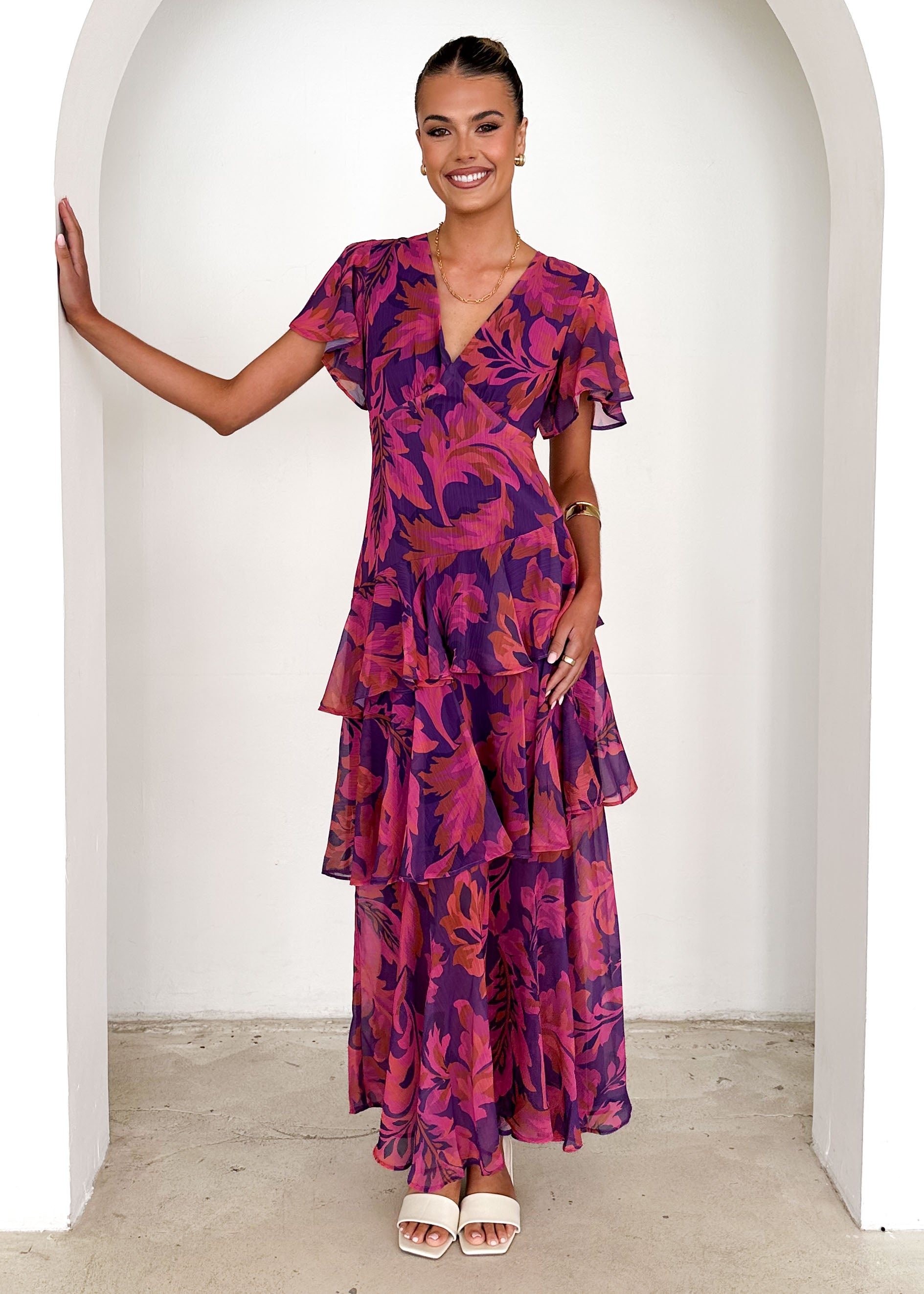 Venezia Maxi Dress - Violet Floral