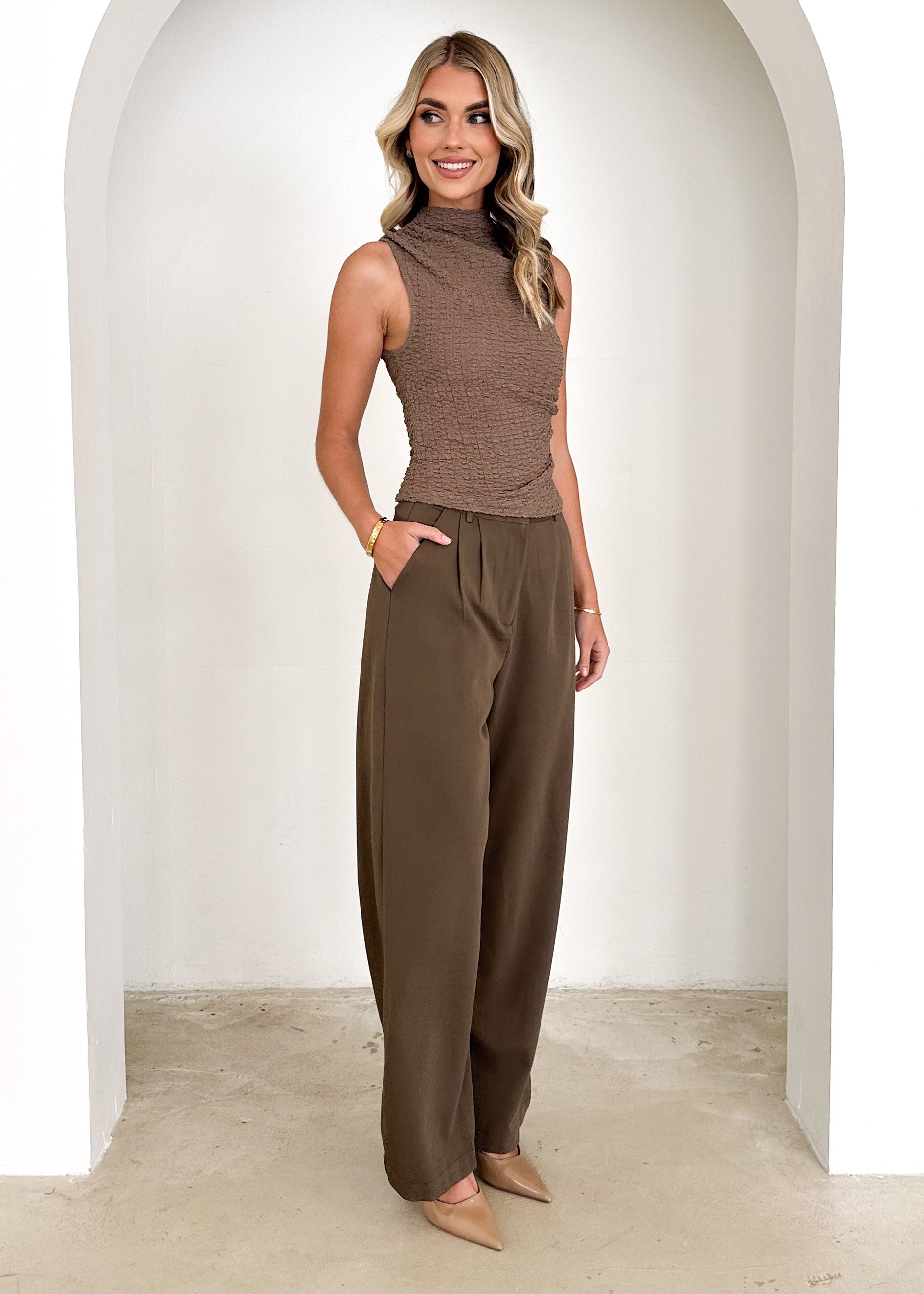 Jordy Sleeveless Top - Moss