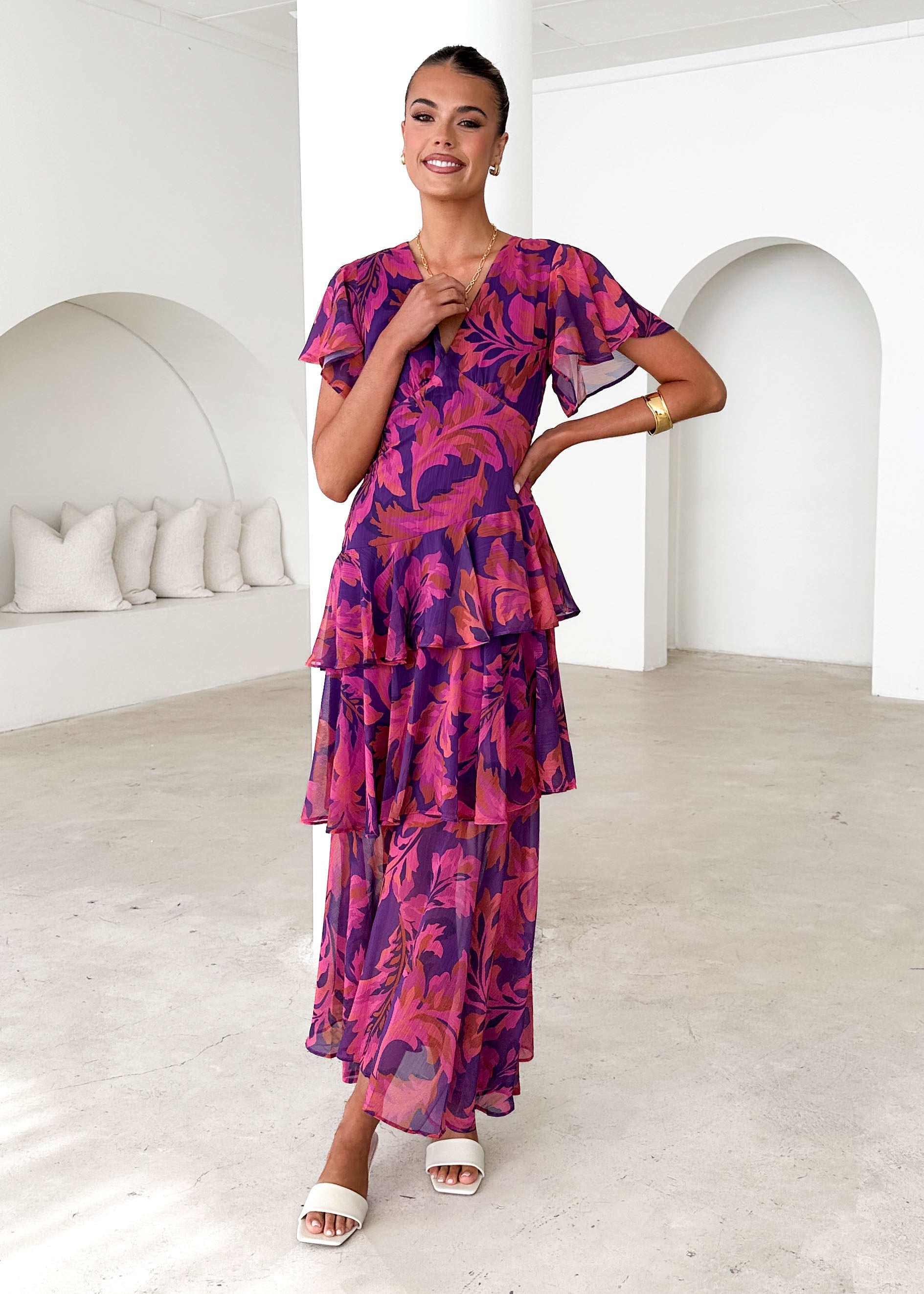 Venezia Maxi Dress - Violet Floral