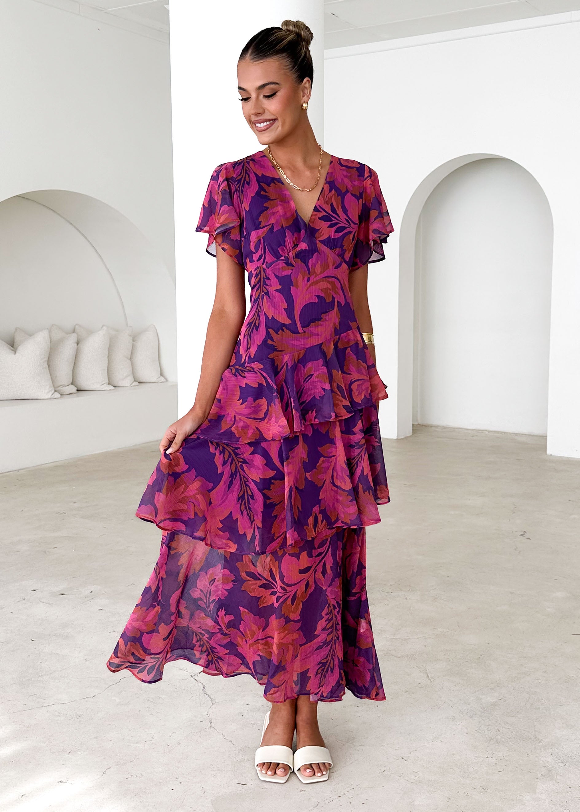 Venezia Maxi Dress - Violet Floral