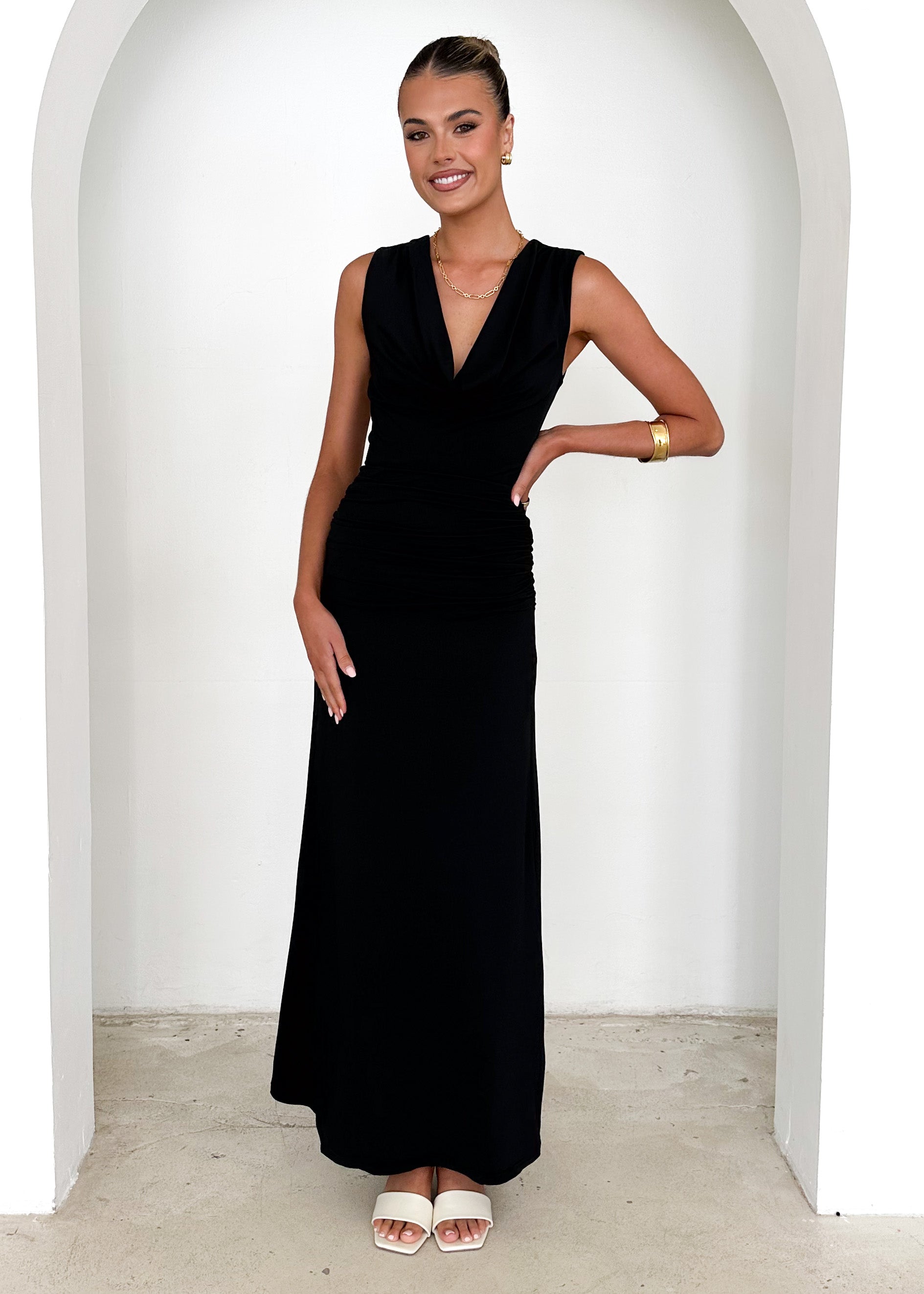 Koi Maxi Dress - Black