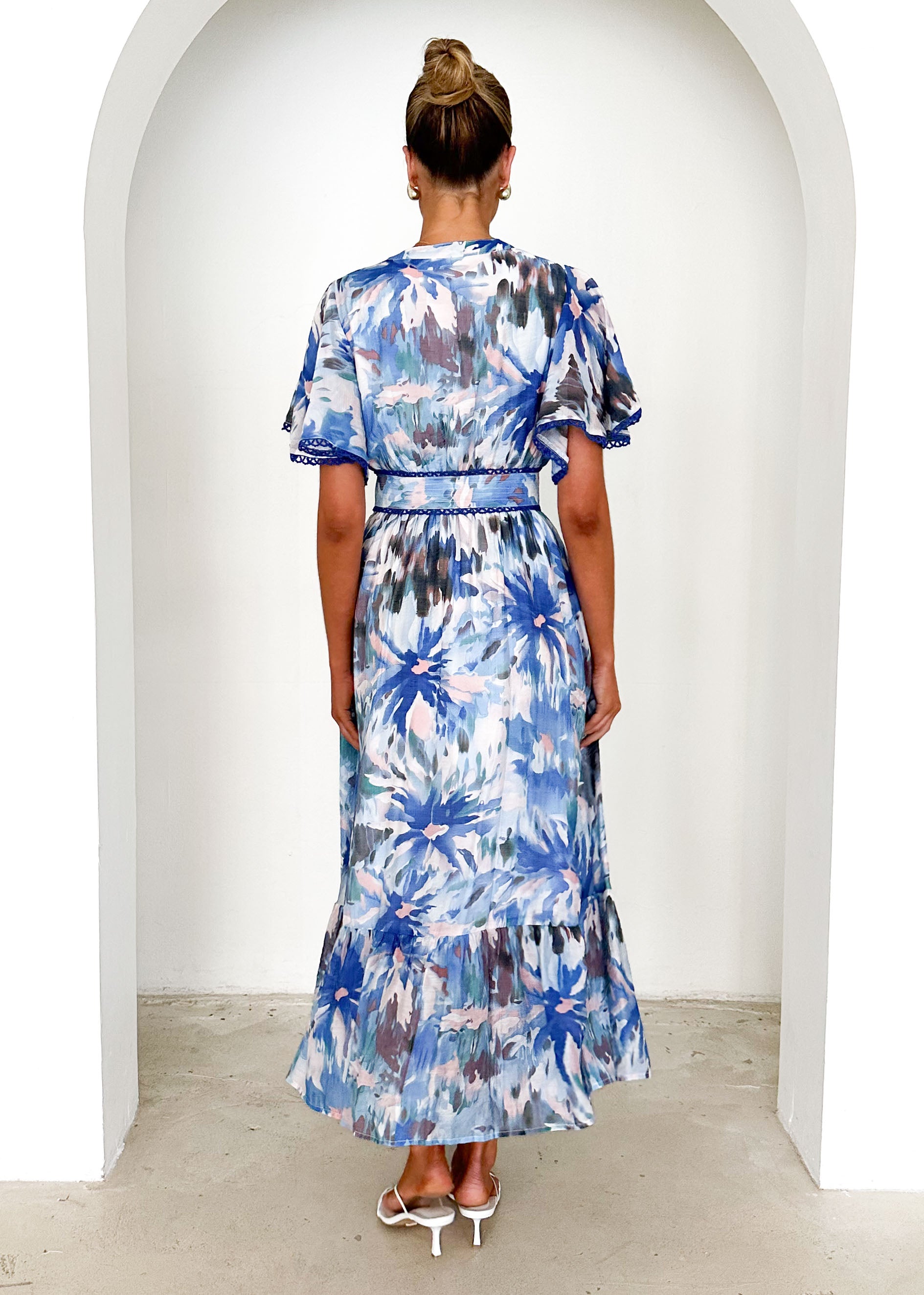 Janet Maxi Dress - Blue Floral