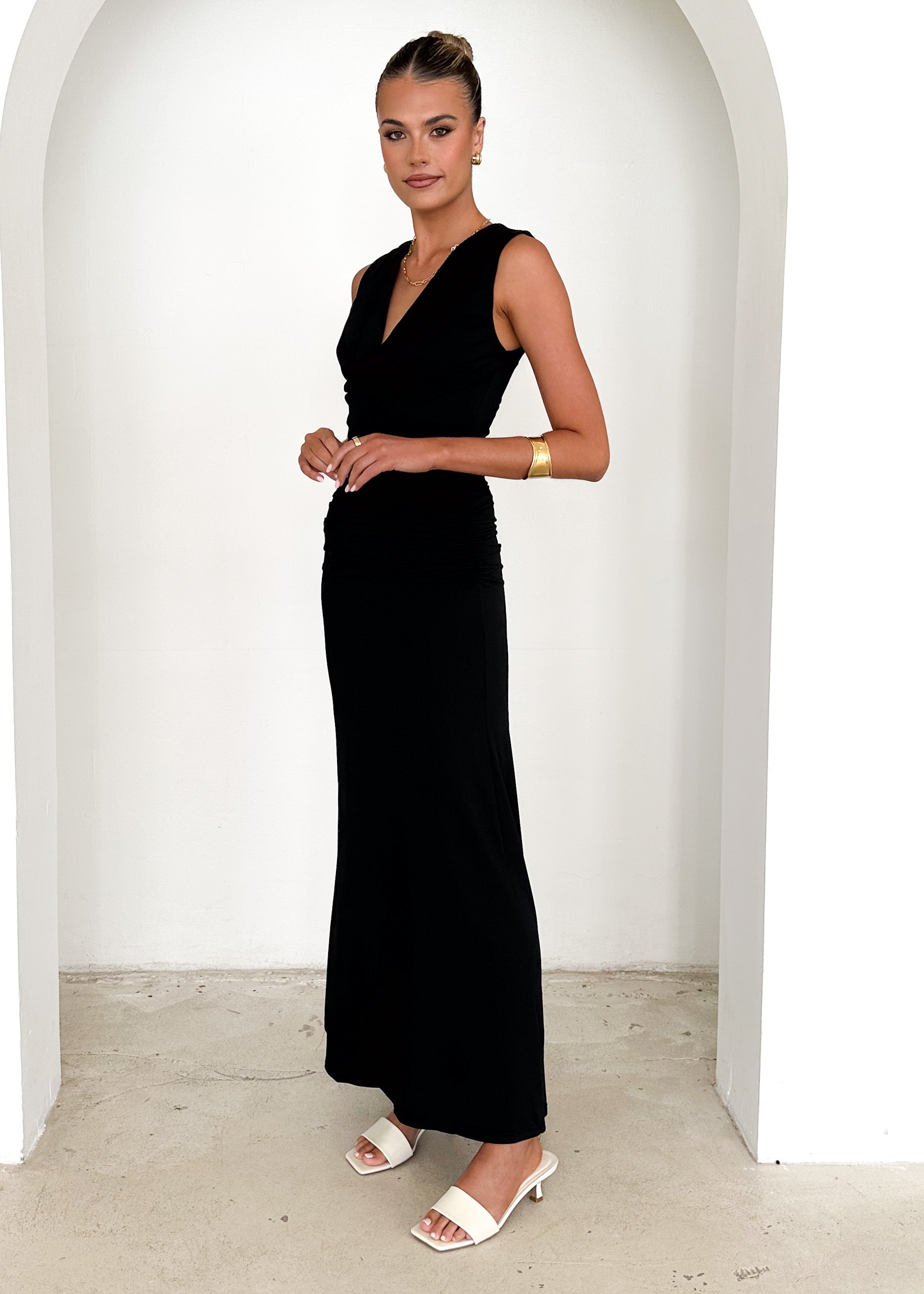 Koi Maxi Dress - Black