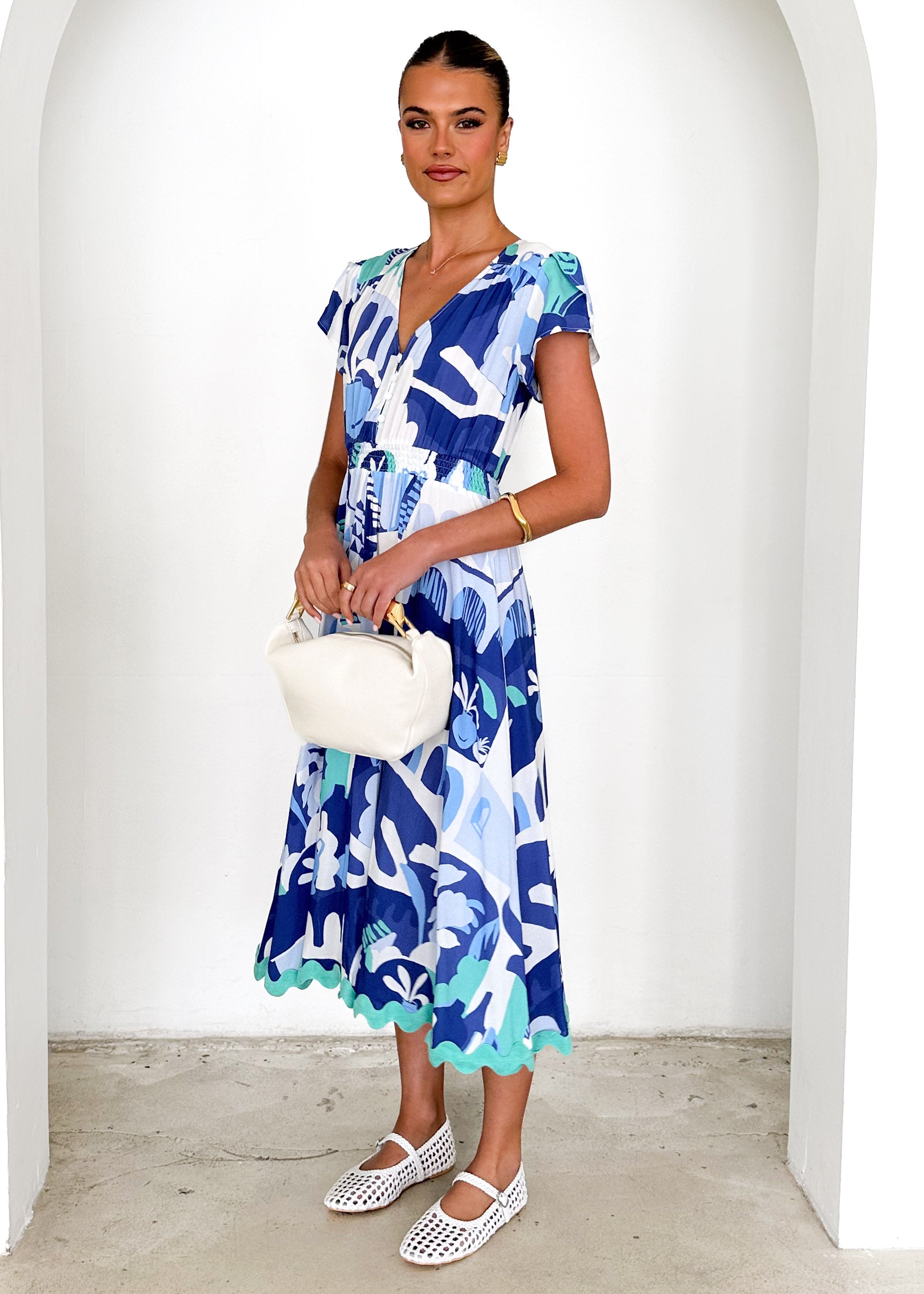 Phoenix Midi Dress - Blue Nyssa