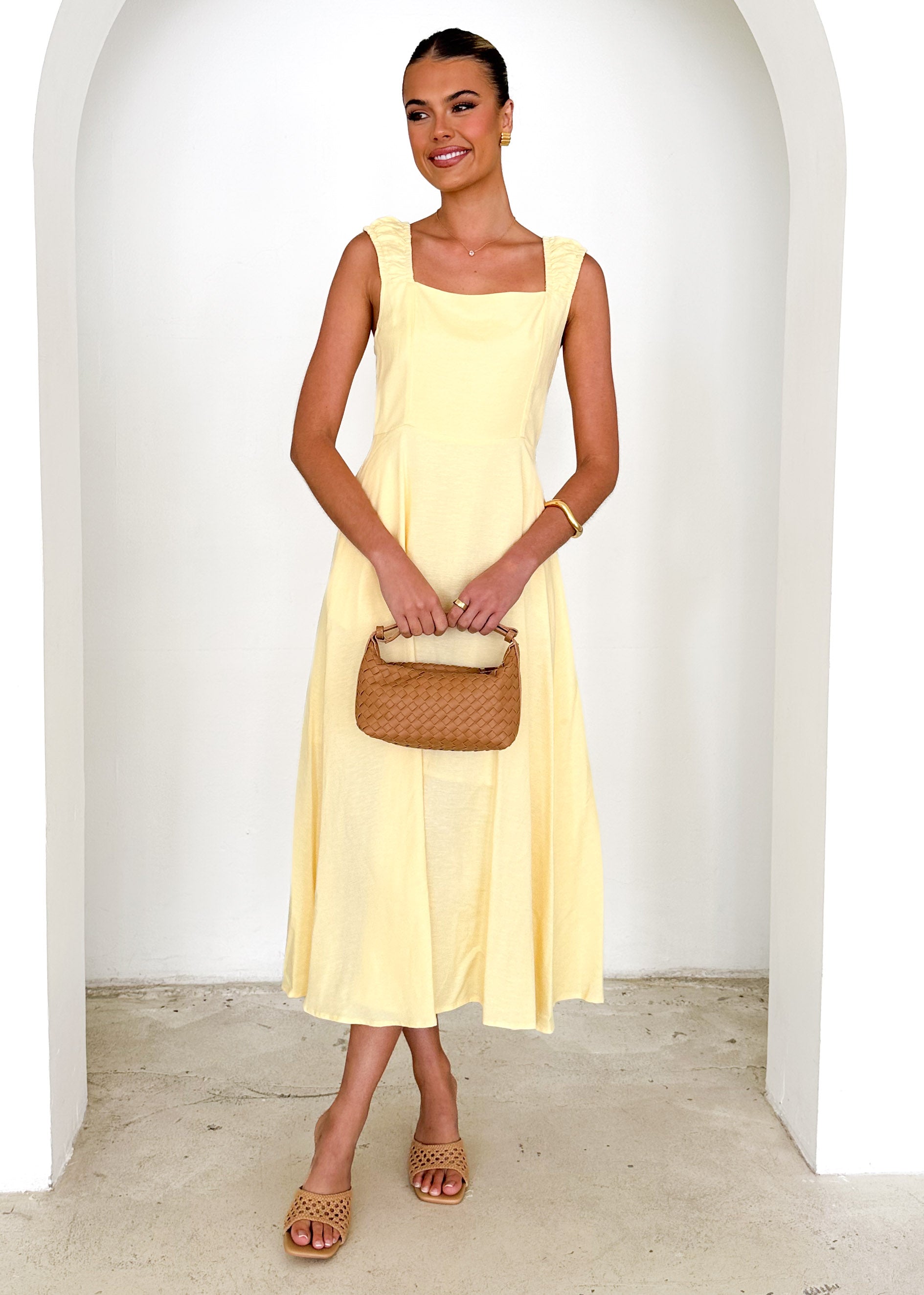 Lila Midi Dress - Lemon