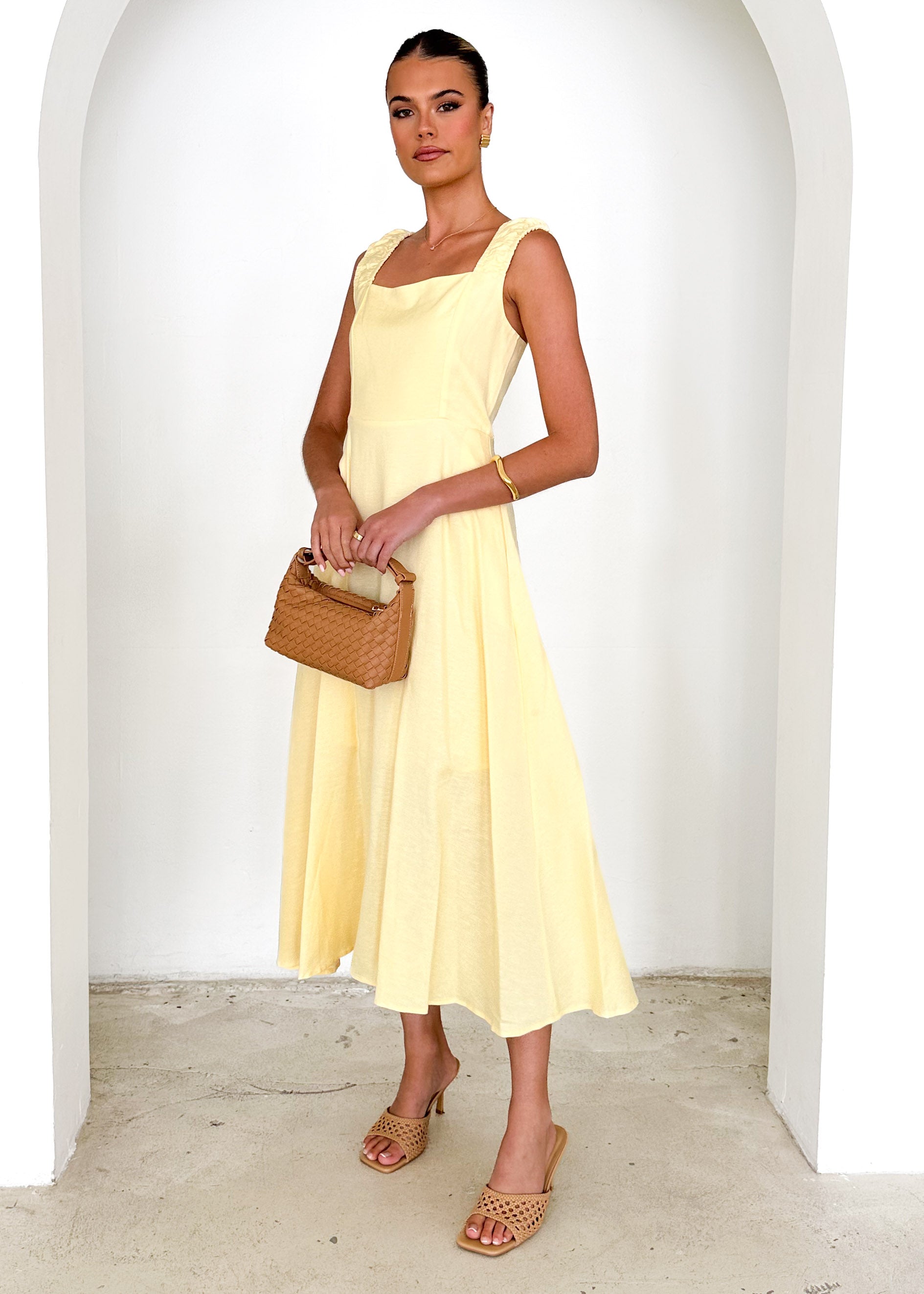 Lila Midi Dress - Lemon