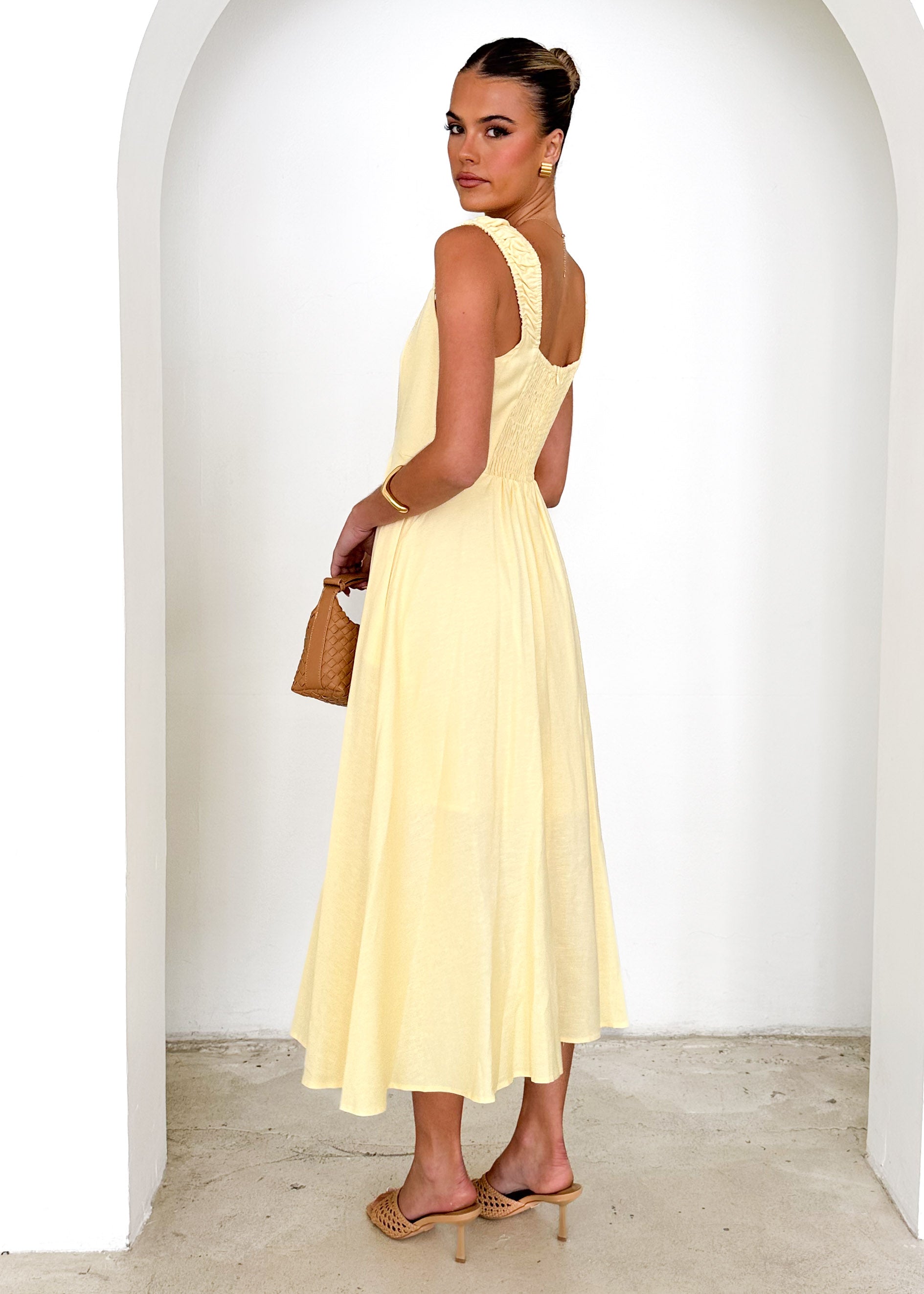 Lila Midi Dress - Lemon