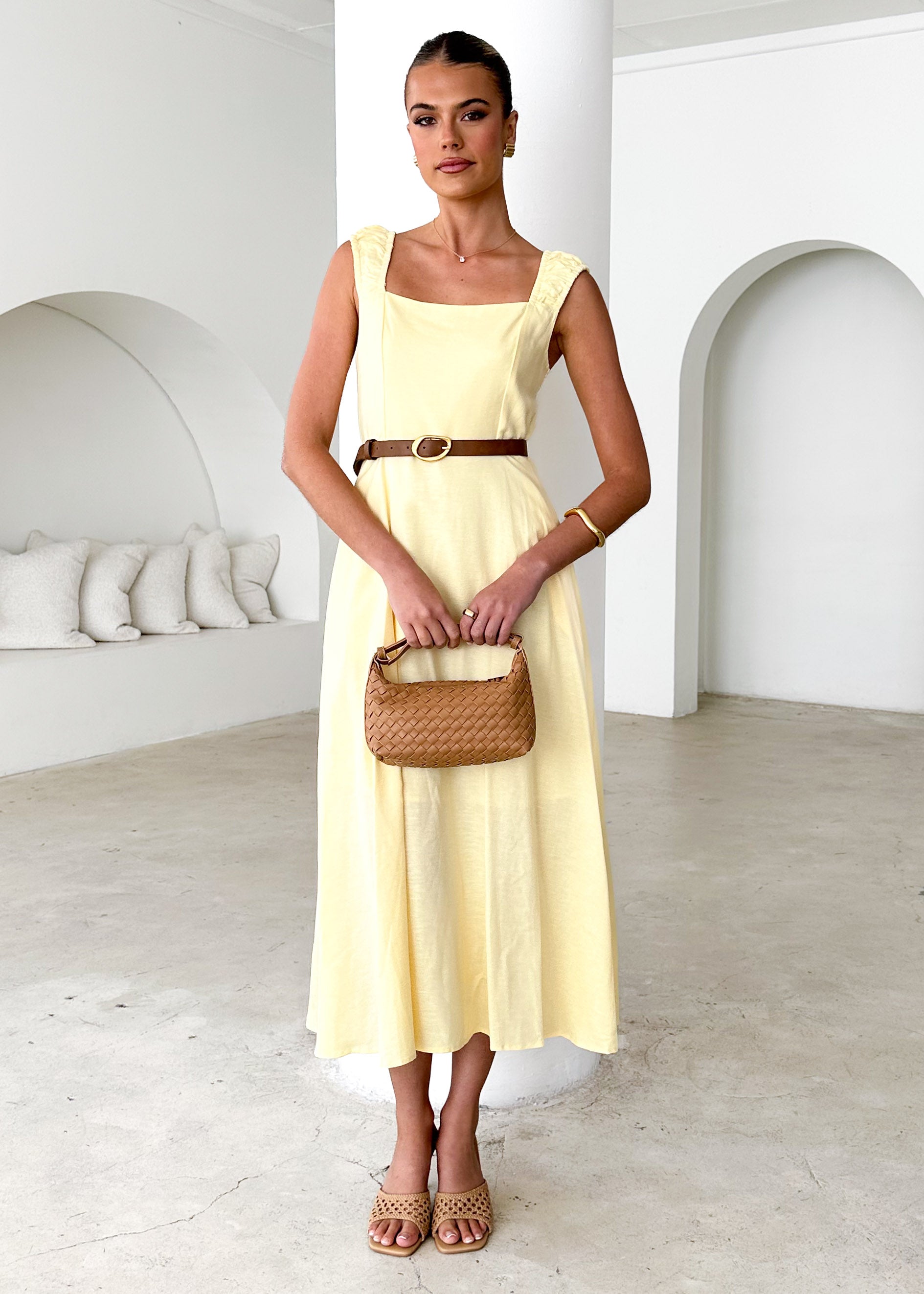 Lila Midi Dress - Lemon