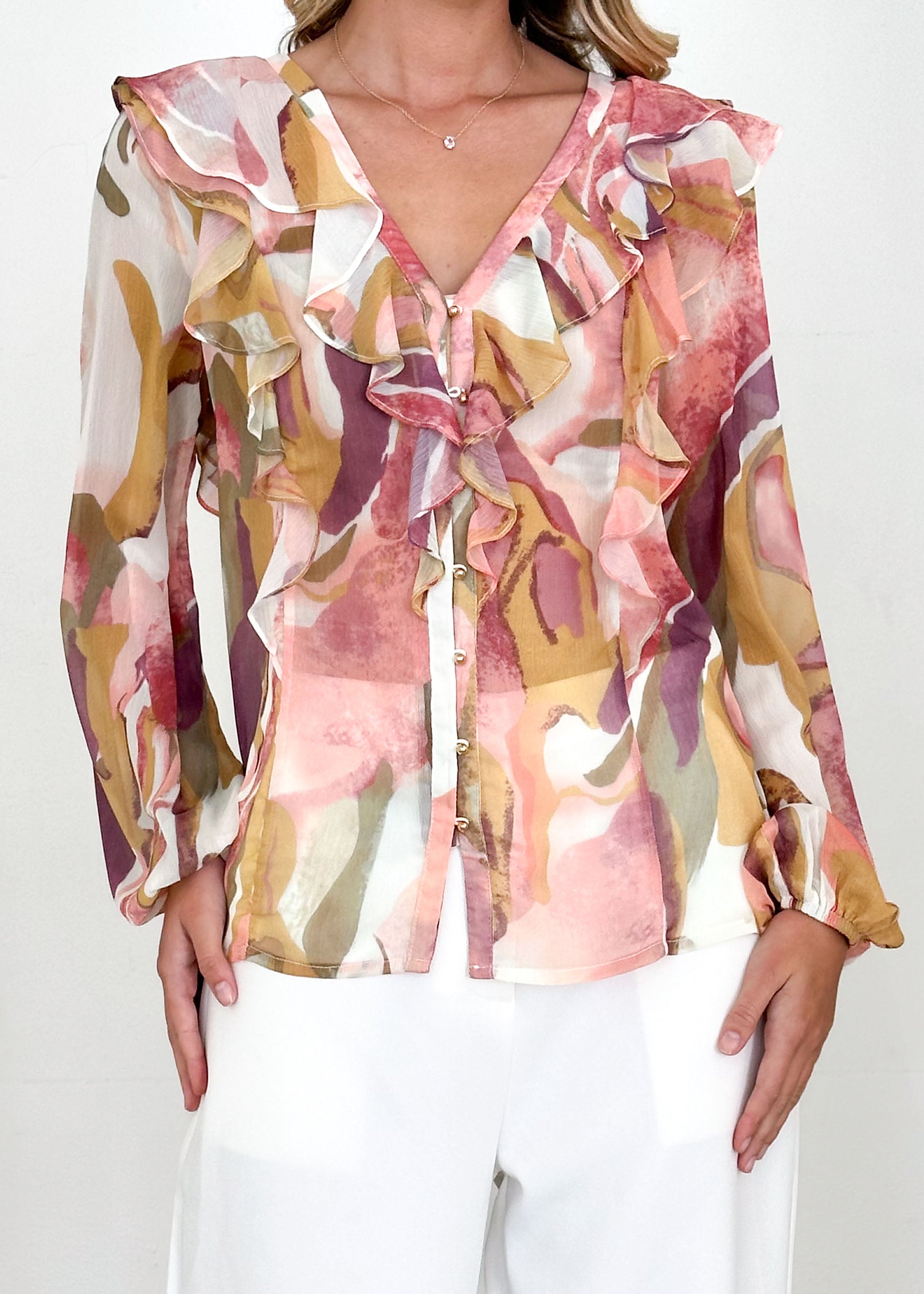 Dreamla Blouse - Fig Swirl