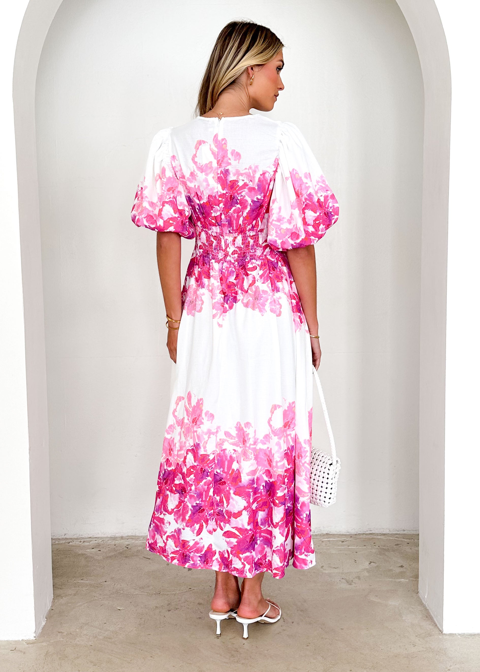 Lumina Maxi Dress - Pink Floral