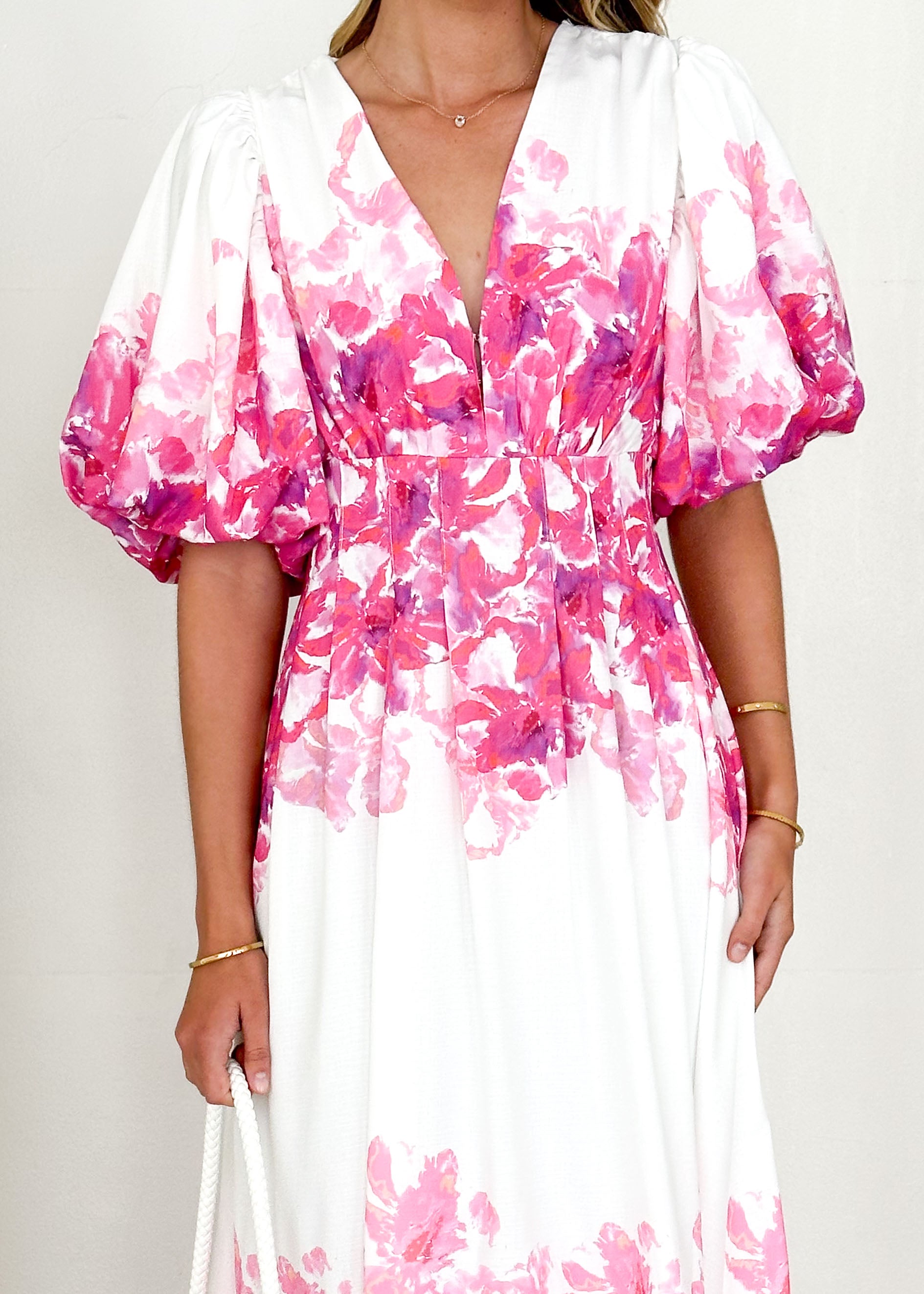 Lumina Maxi Dress - Pink Floral