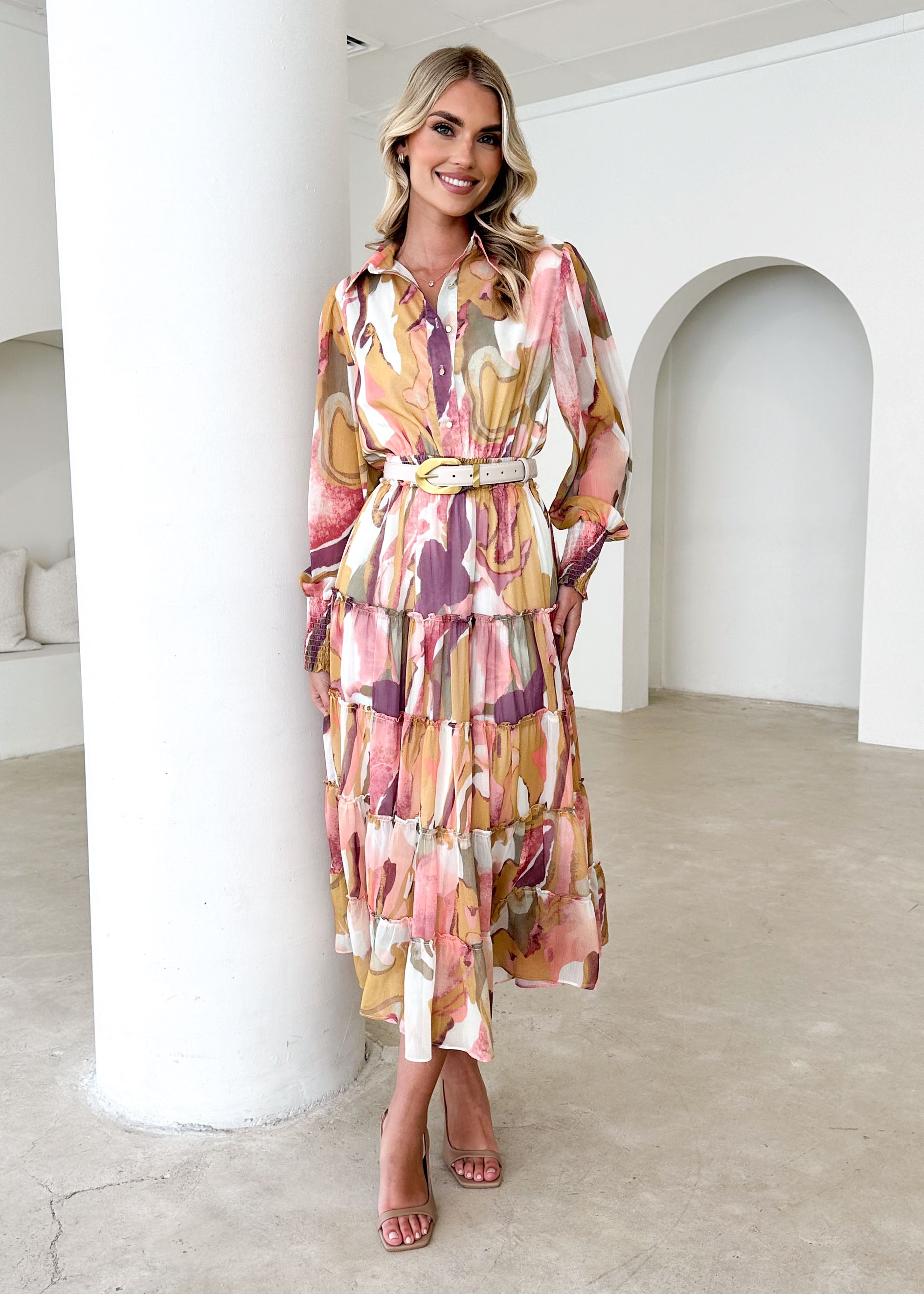 Brigette Maxi Dress - Fig Swirl