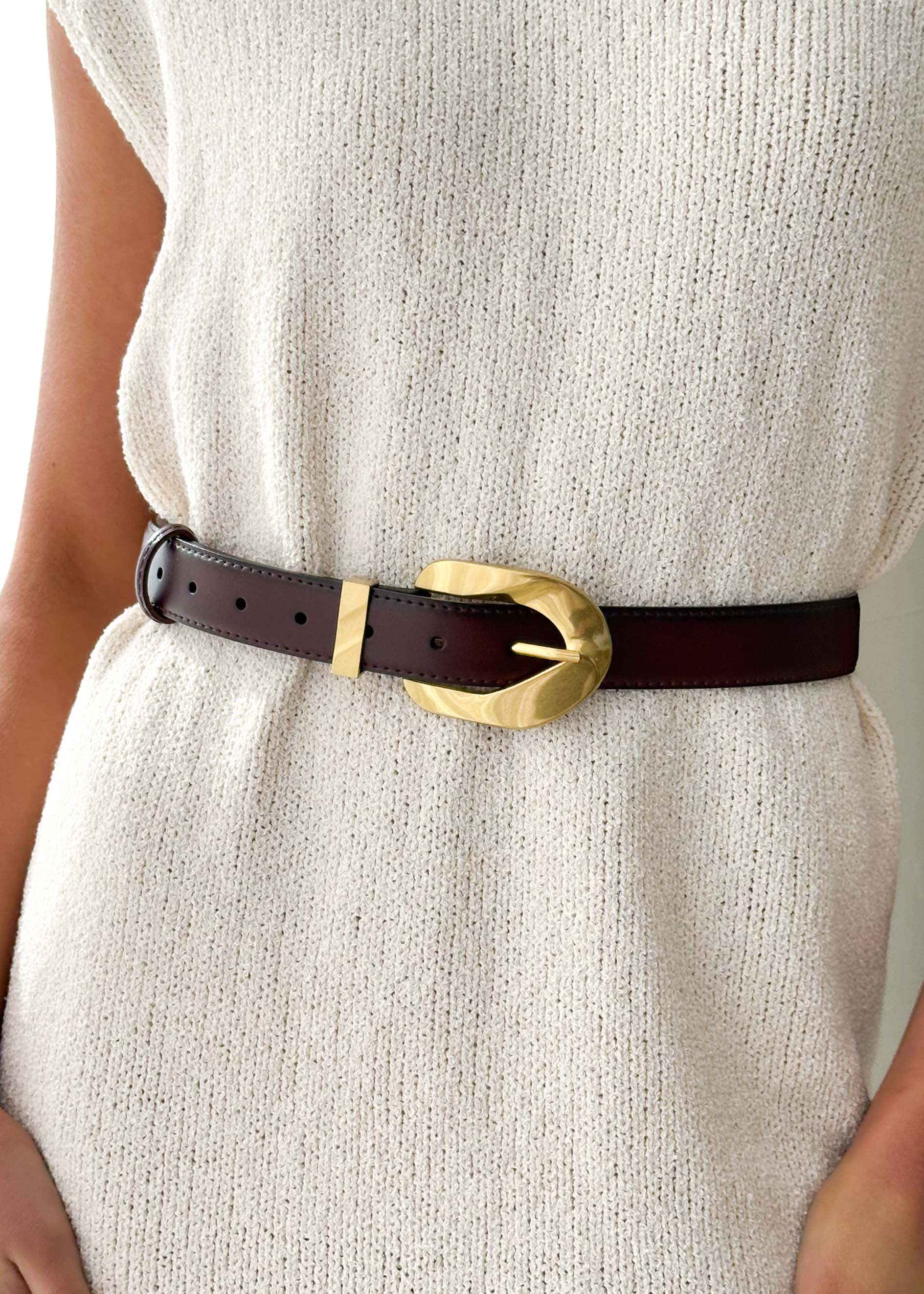 Belsoe Leather Belt - Choc