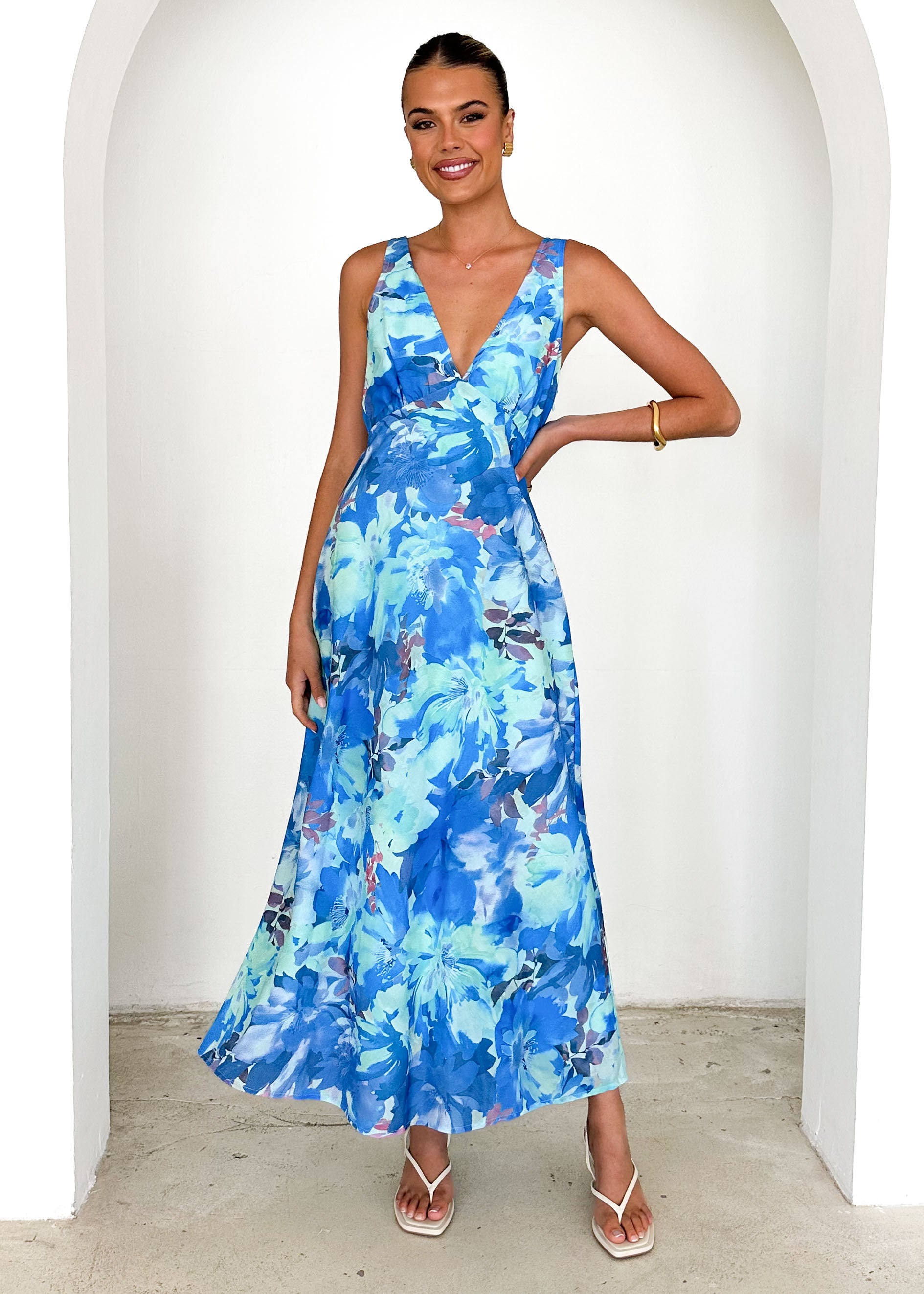 Arlow Maxi Dress - Blue Splash