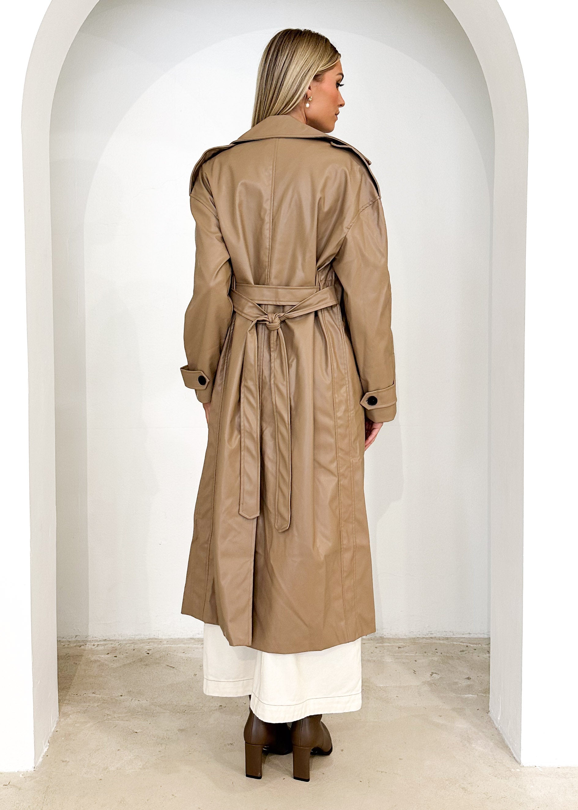 Reese Pu Trench - Camel