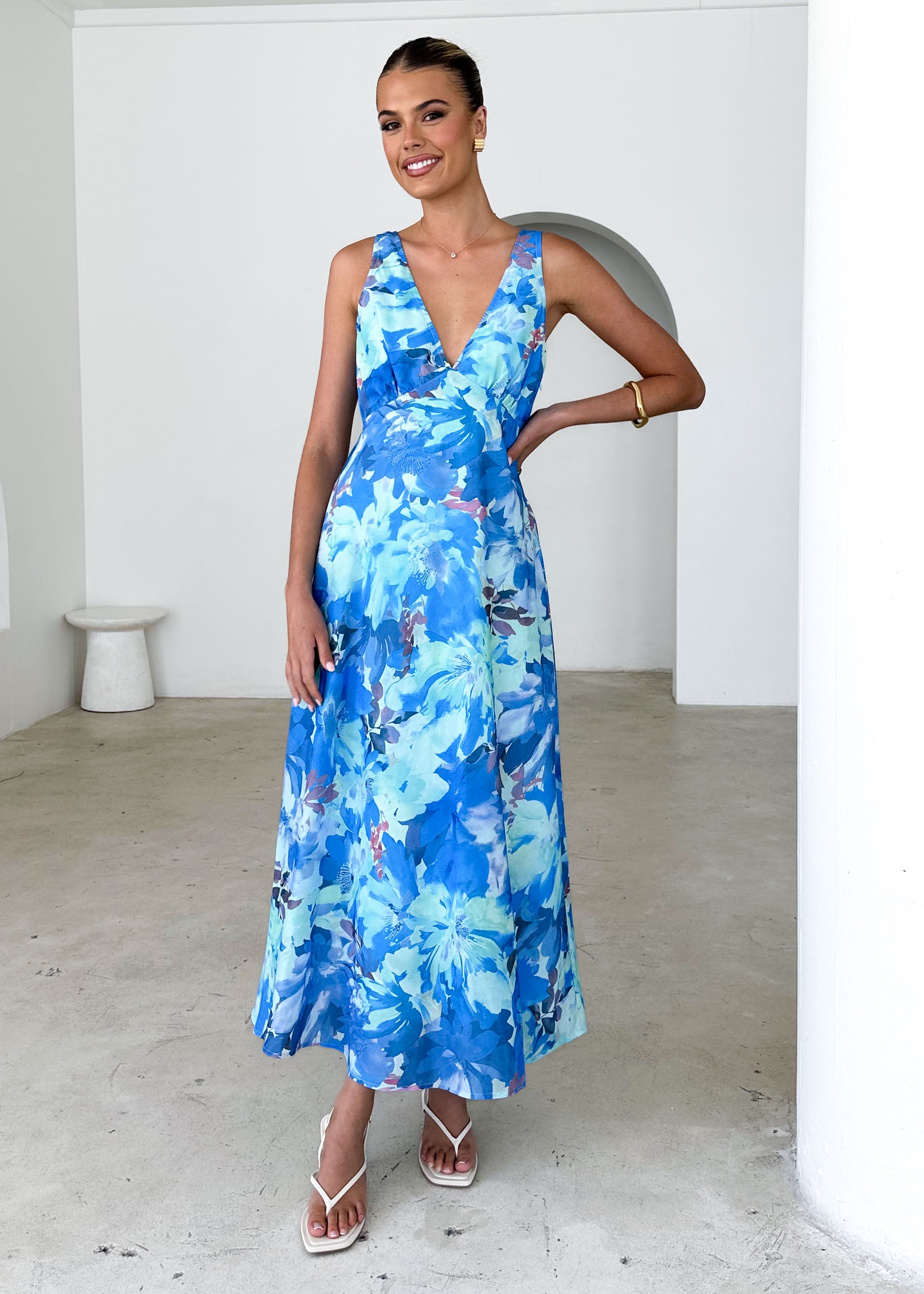 Arlow Maxi Dress - Blue Splash