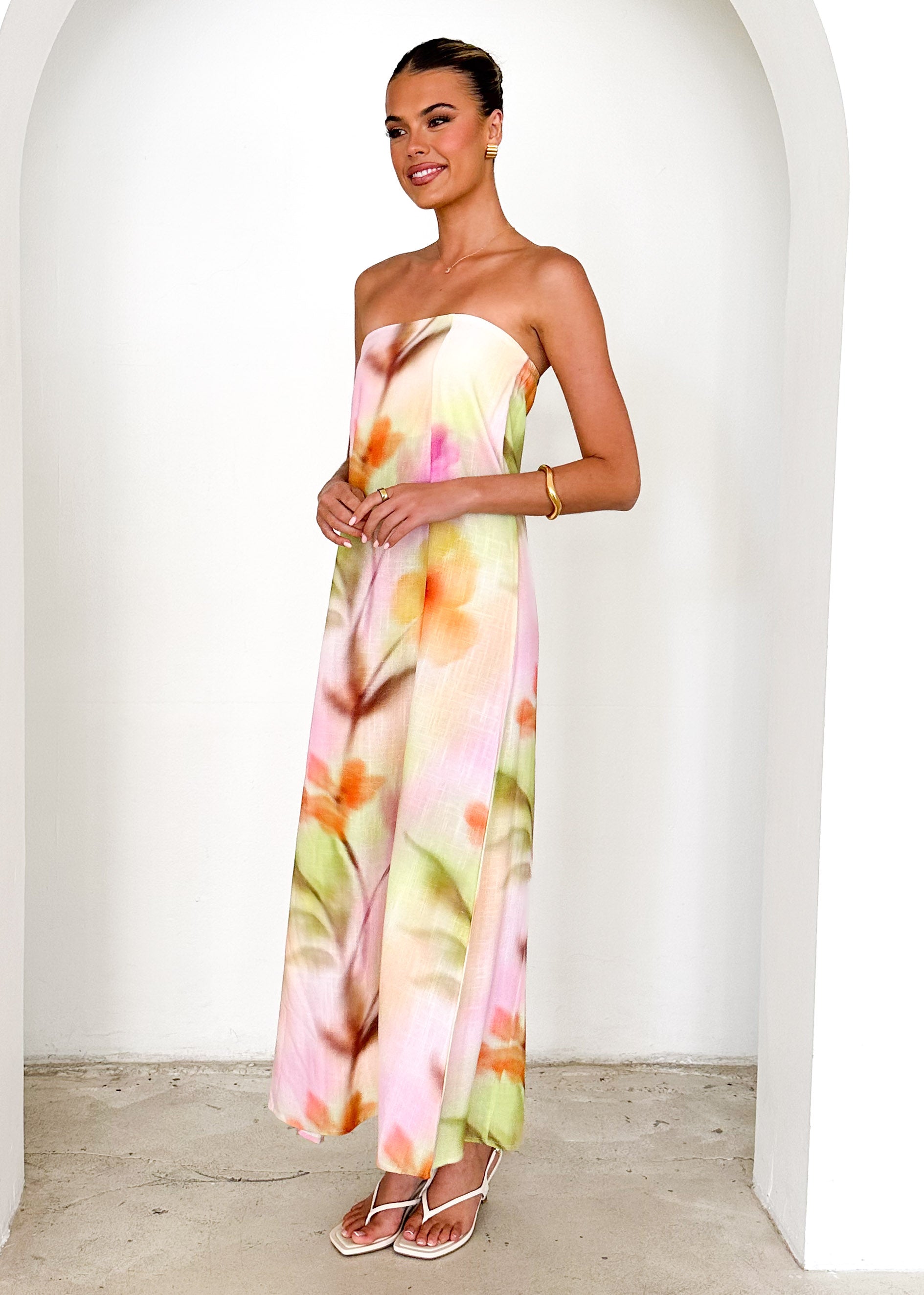 Klarna Strapless Maxi Dress - Pastel Bethany