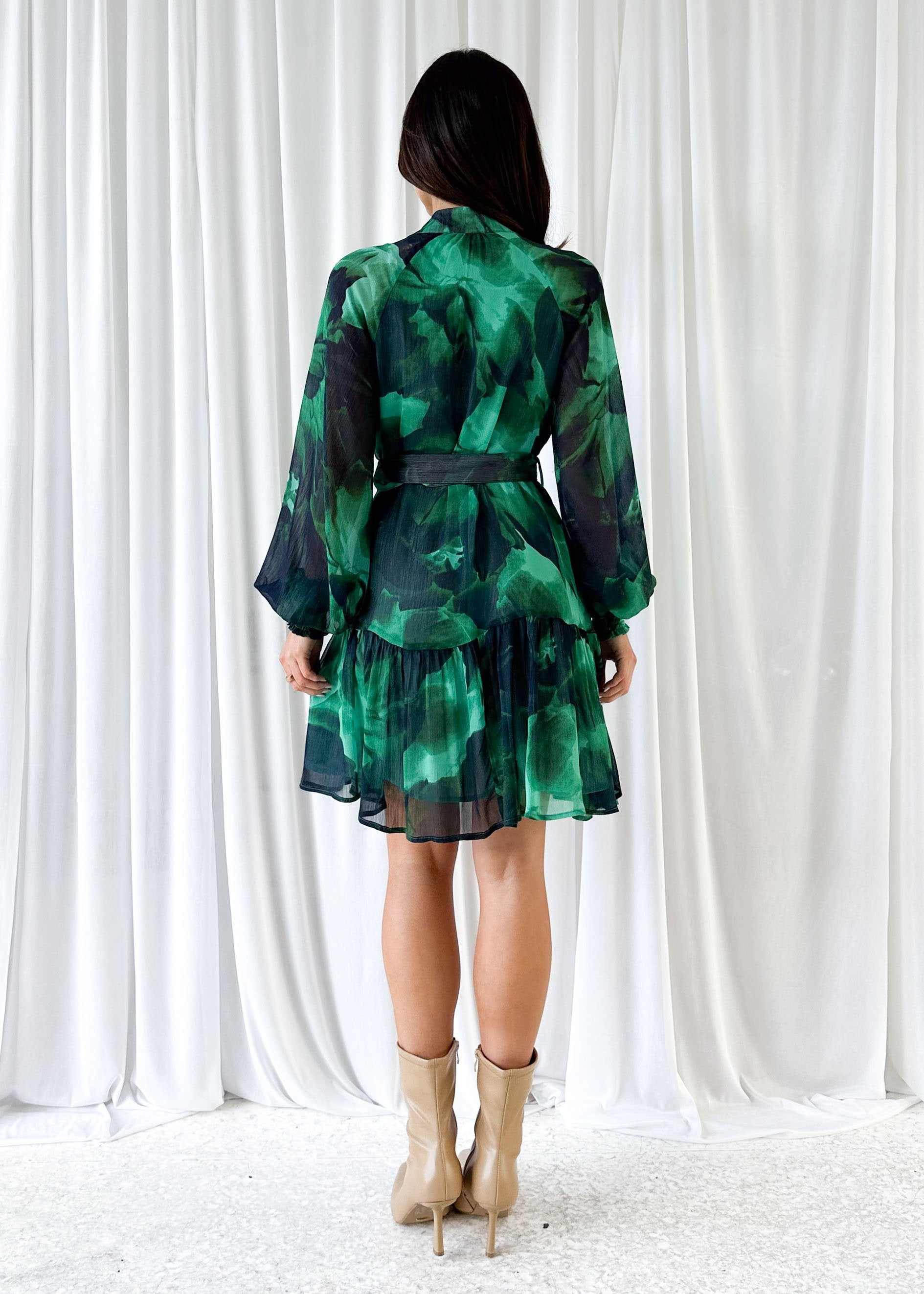 Everie Dress - Emerald Watercolour