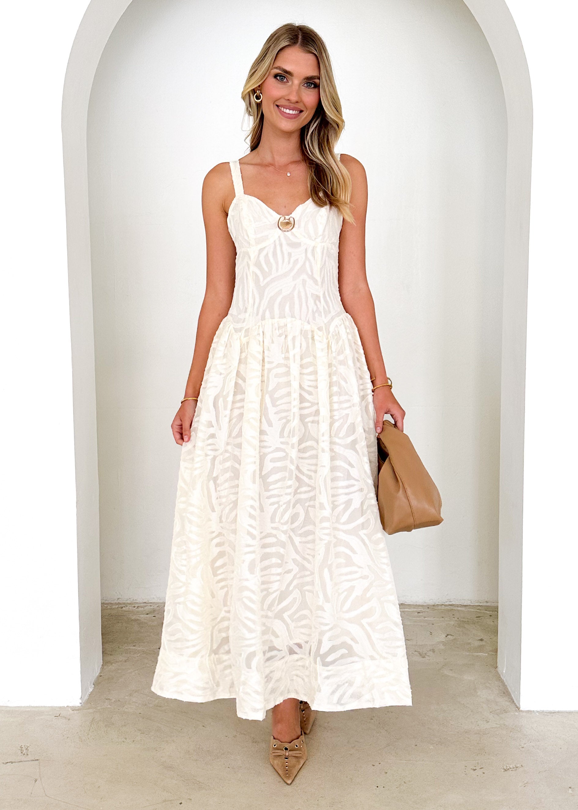 Marilyn Maxi Dress - Cream Lace