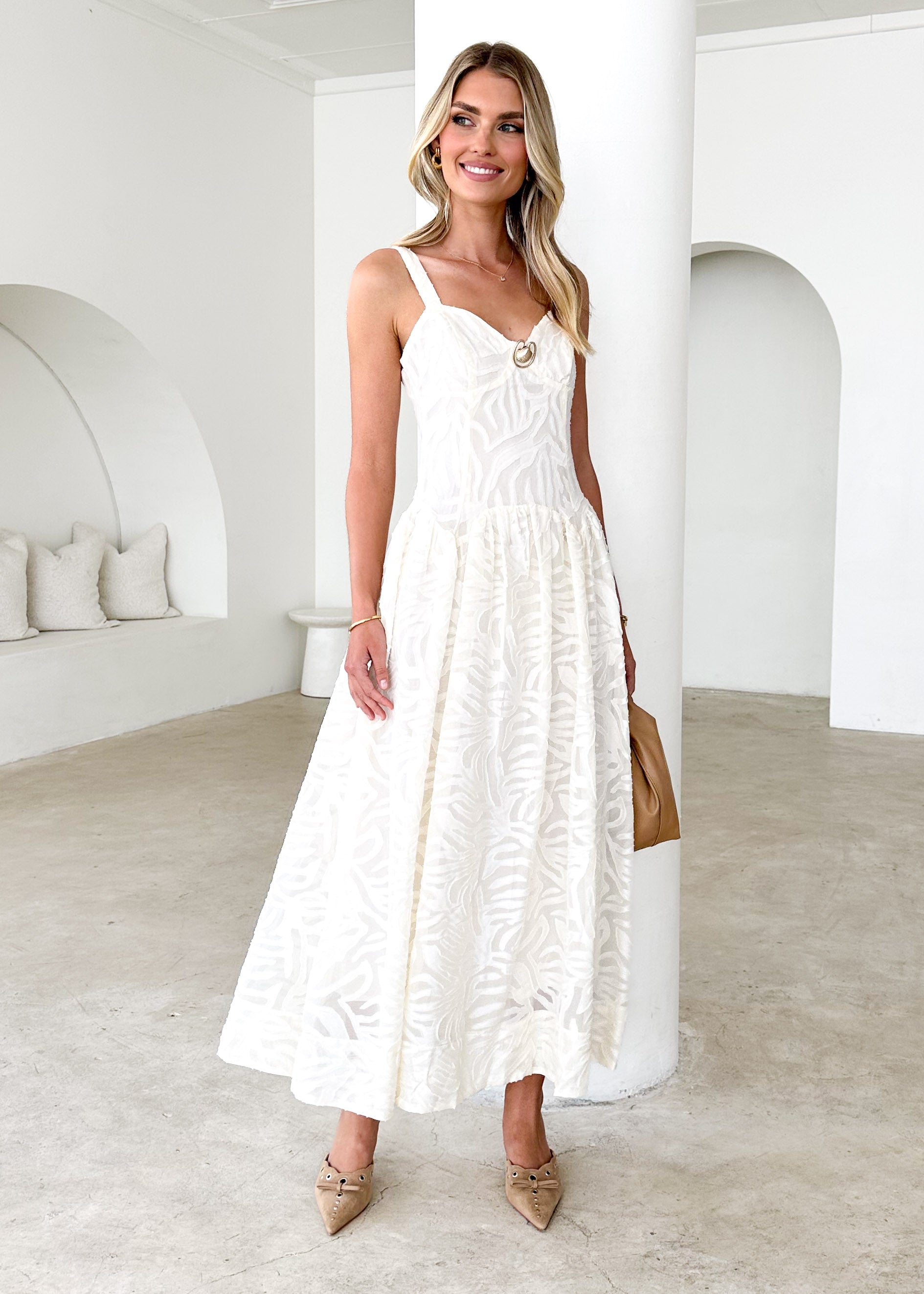 Marilyn Maxi Dress - Cream Lace