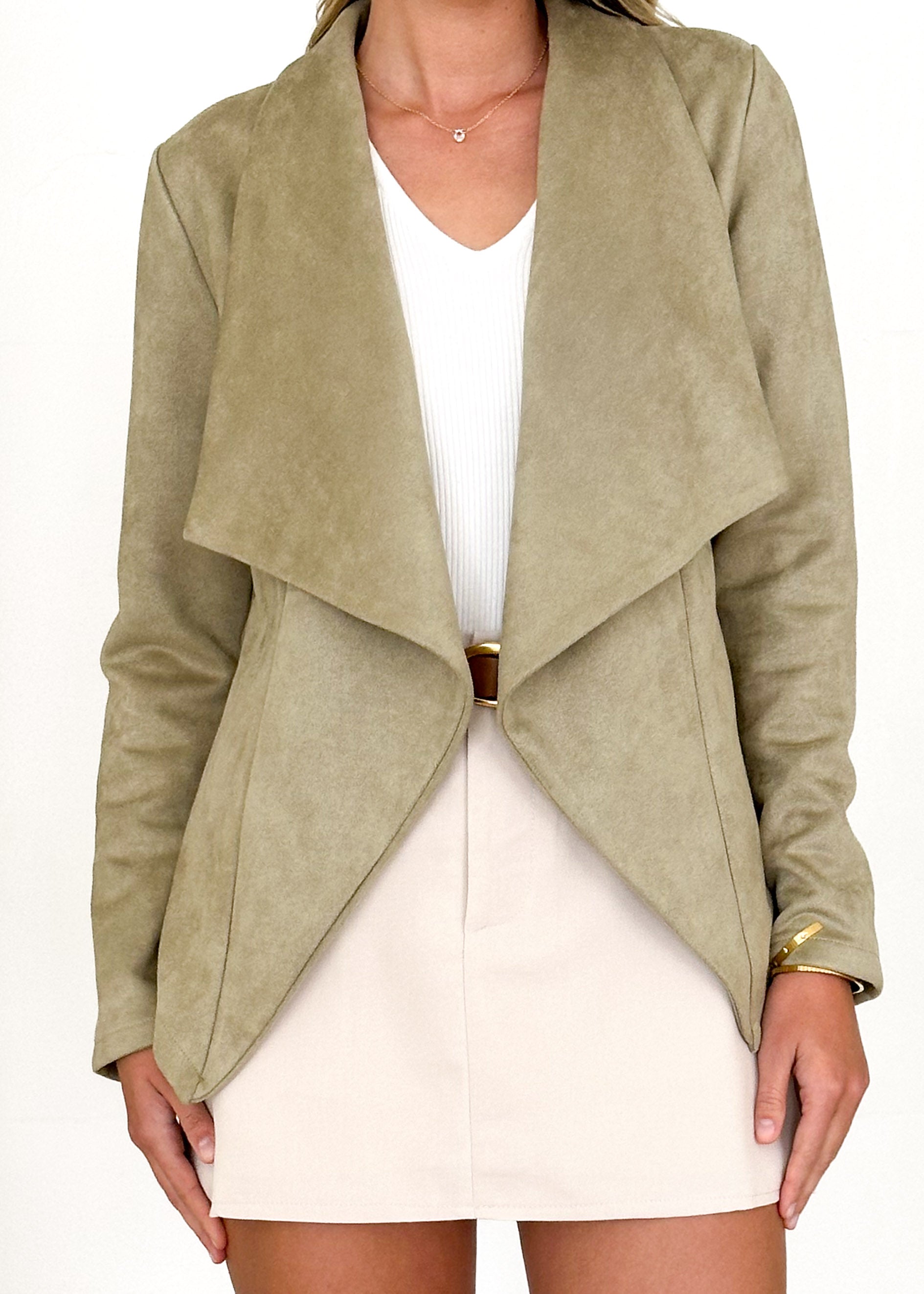 Cendra Suede Jacket - Sage