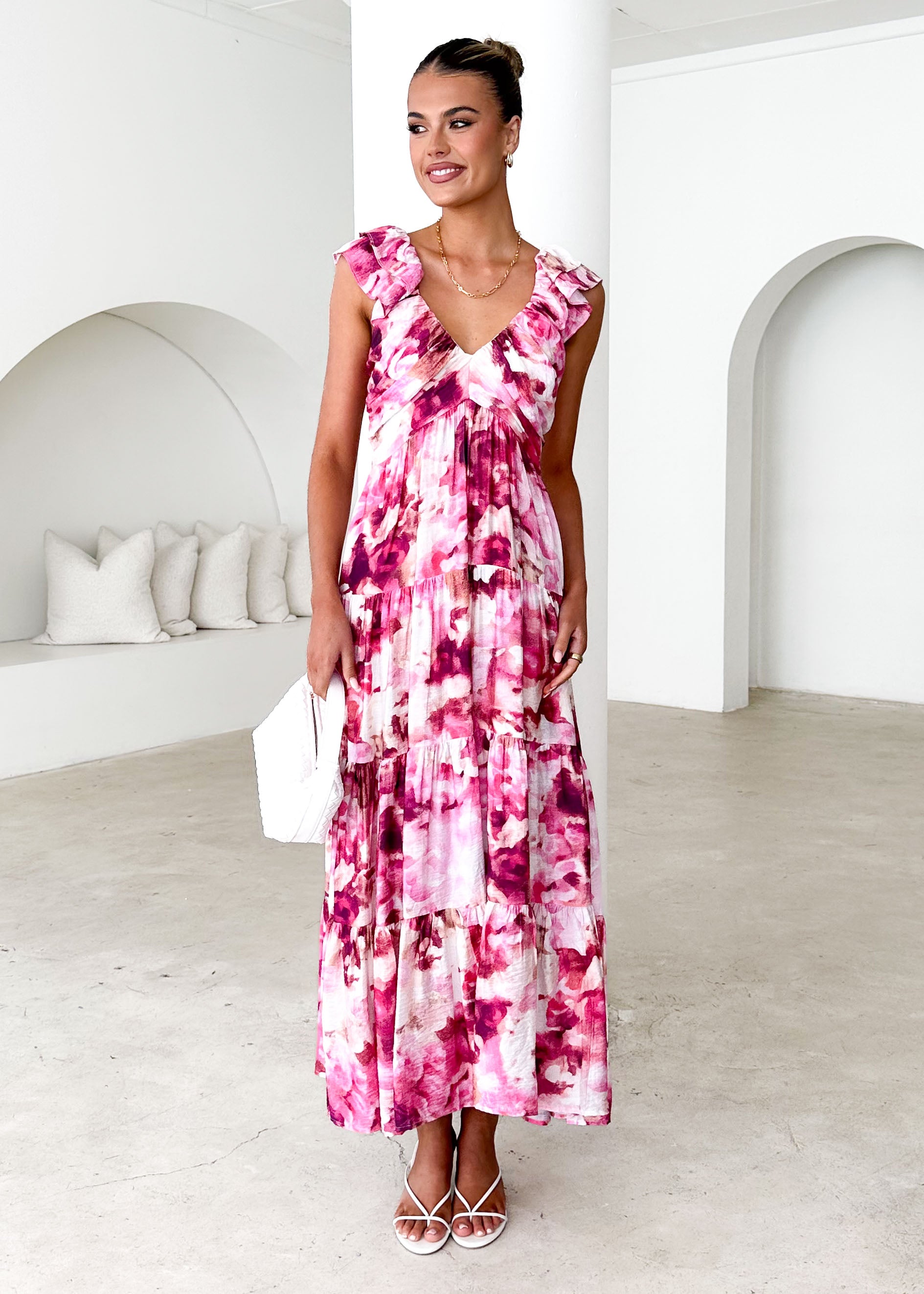 Finley Maxi Dress - Magenta Splash