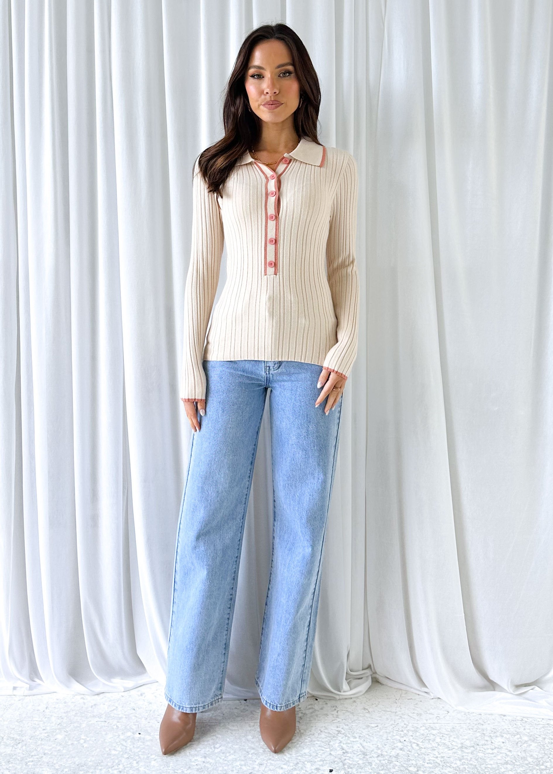 Brianna Knit Top - Cream