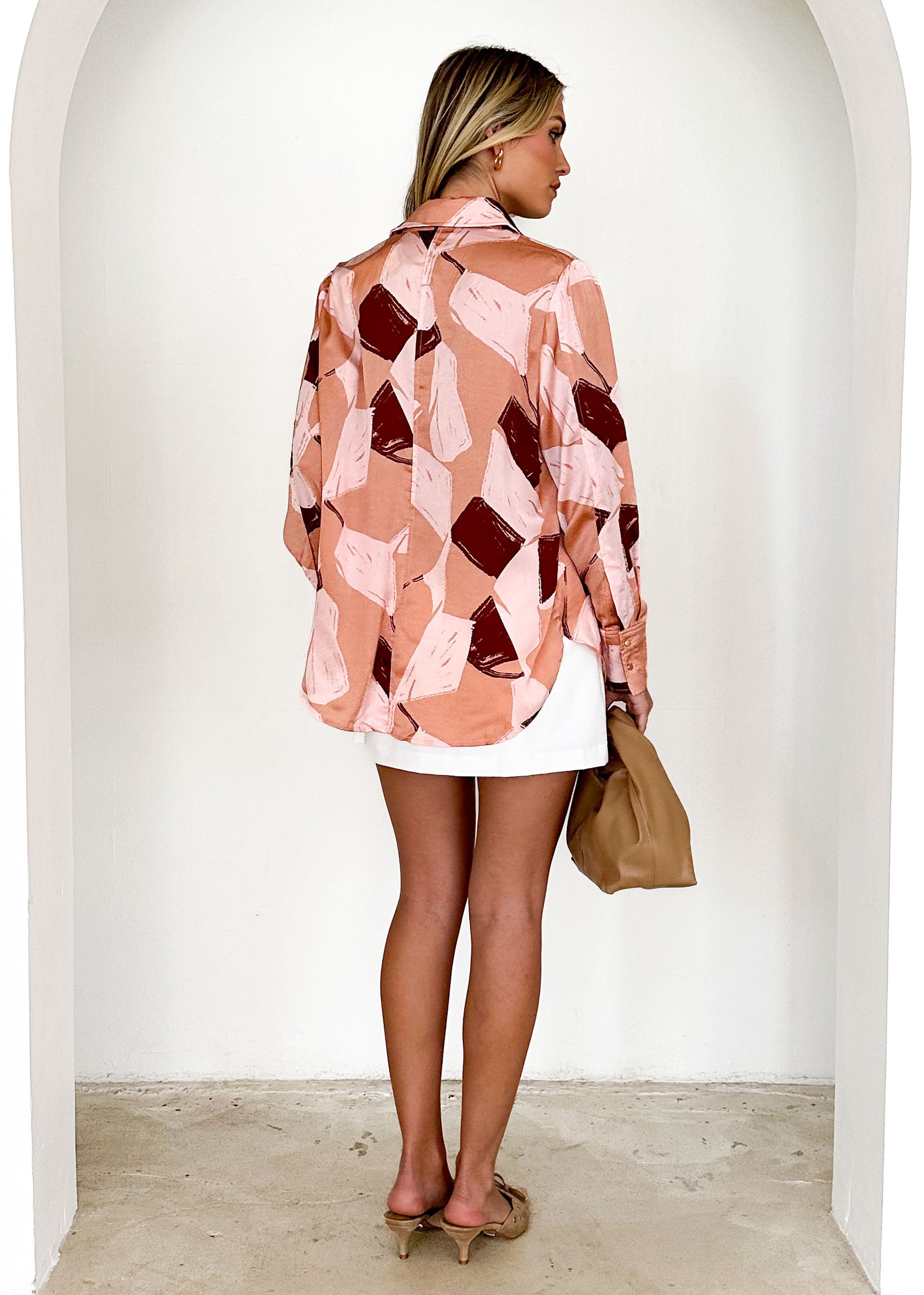 Regloe Shirt - Blush Geo