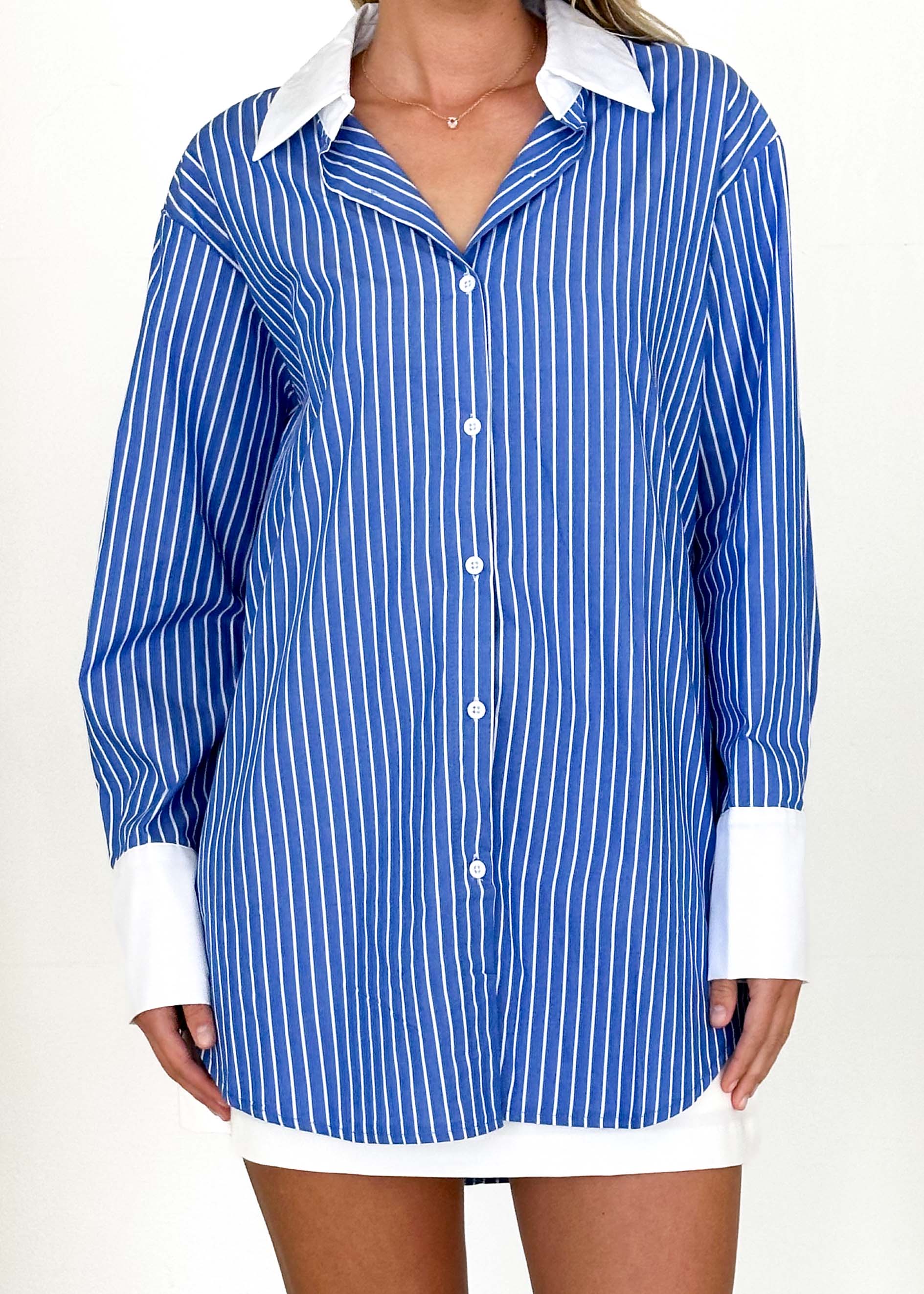 Cherish Shirt - Blue Stripe