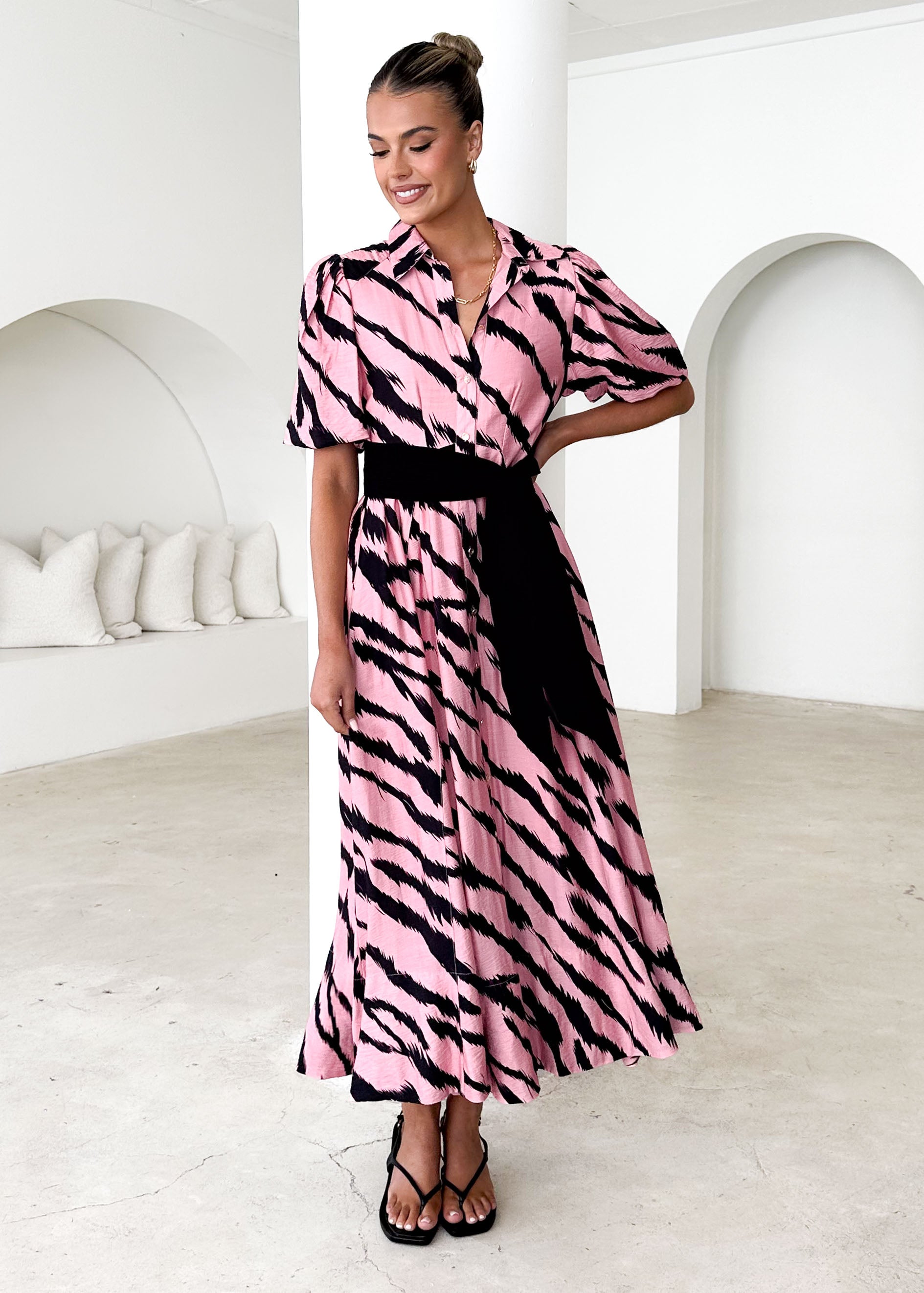 Rambler Maxi Dress - Pink Zebra