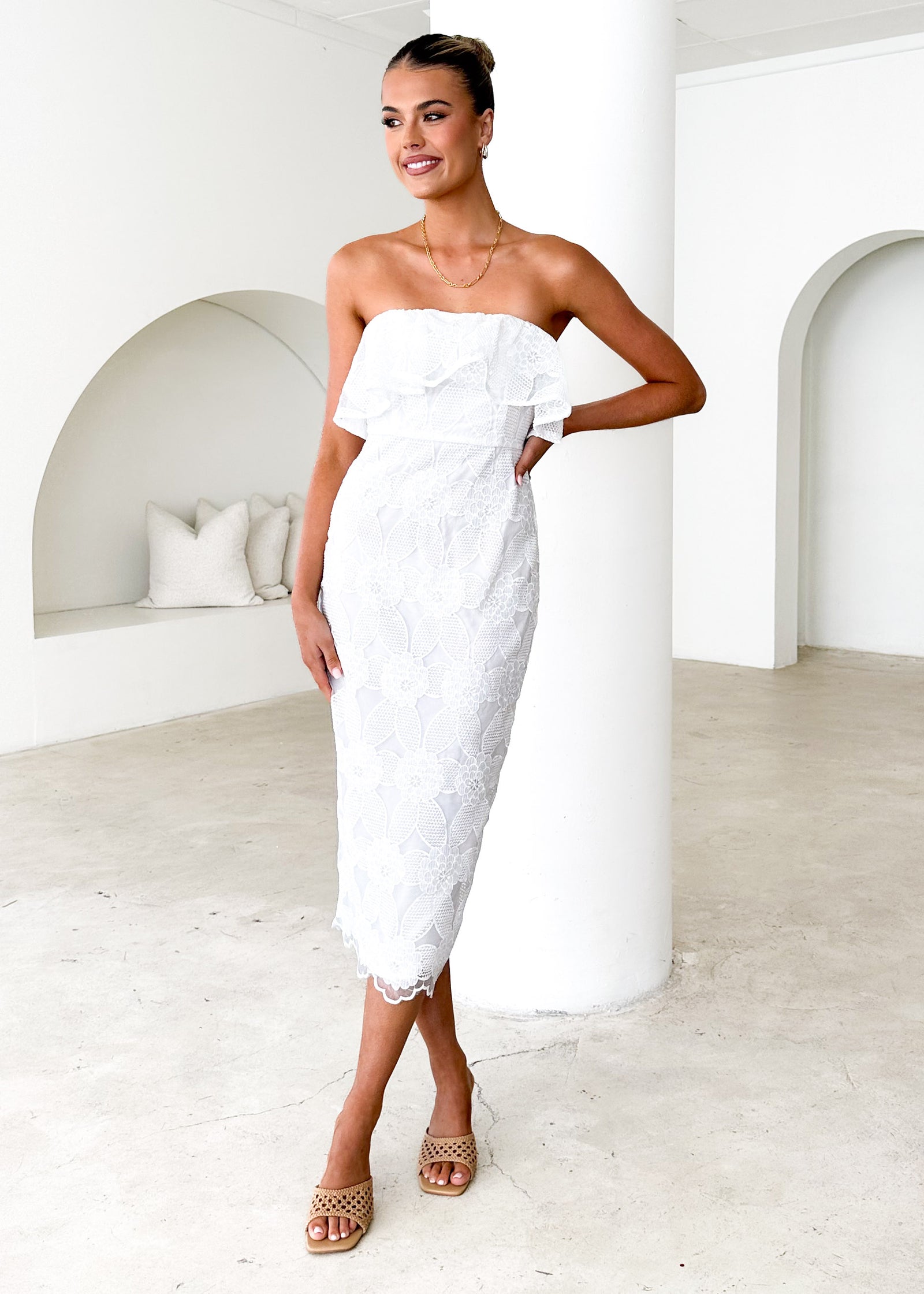 Zara Strapless Midi Dress