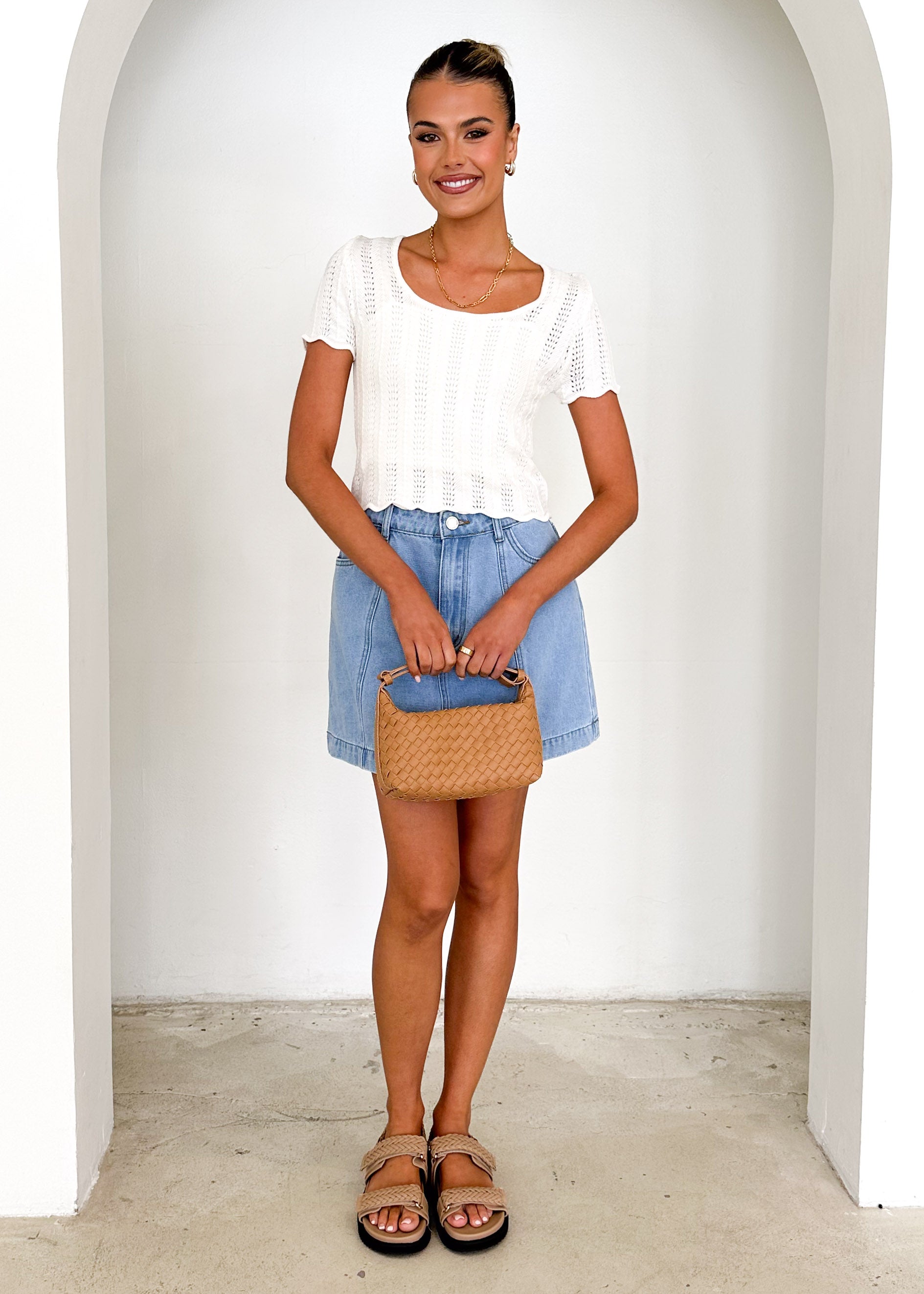 Araceli Knit Top - White