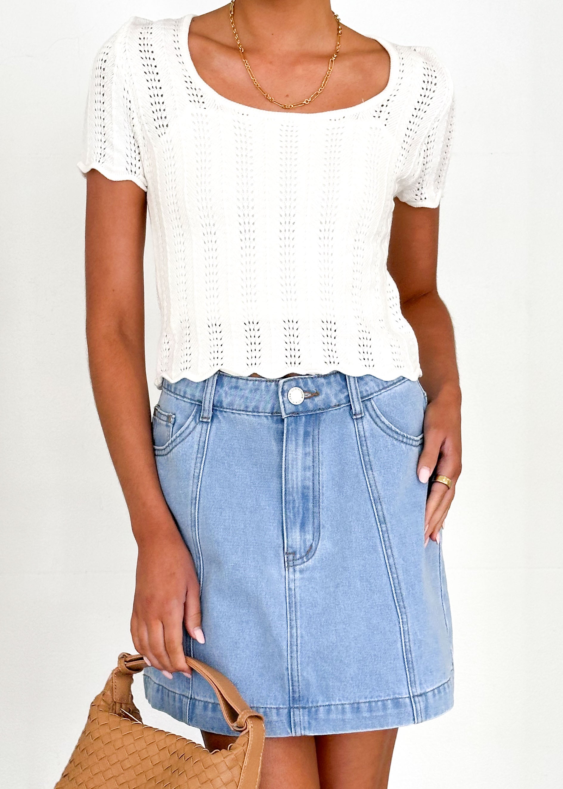 Araceli Knit Top - White