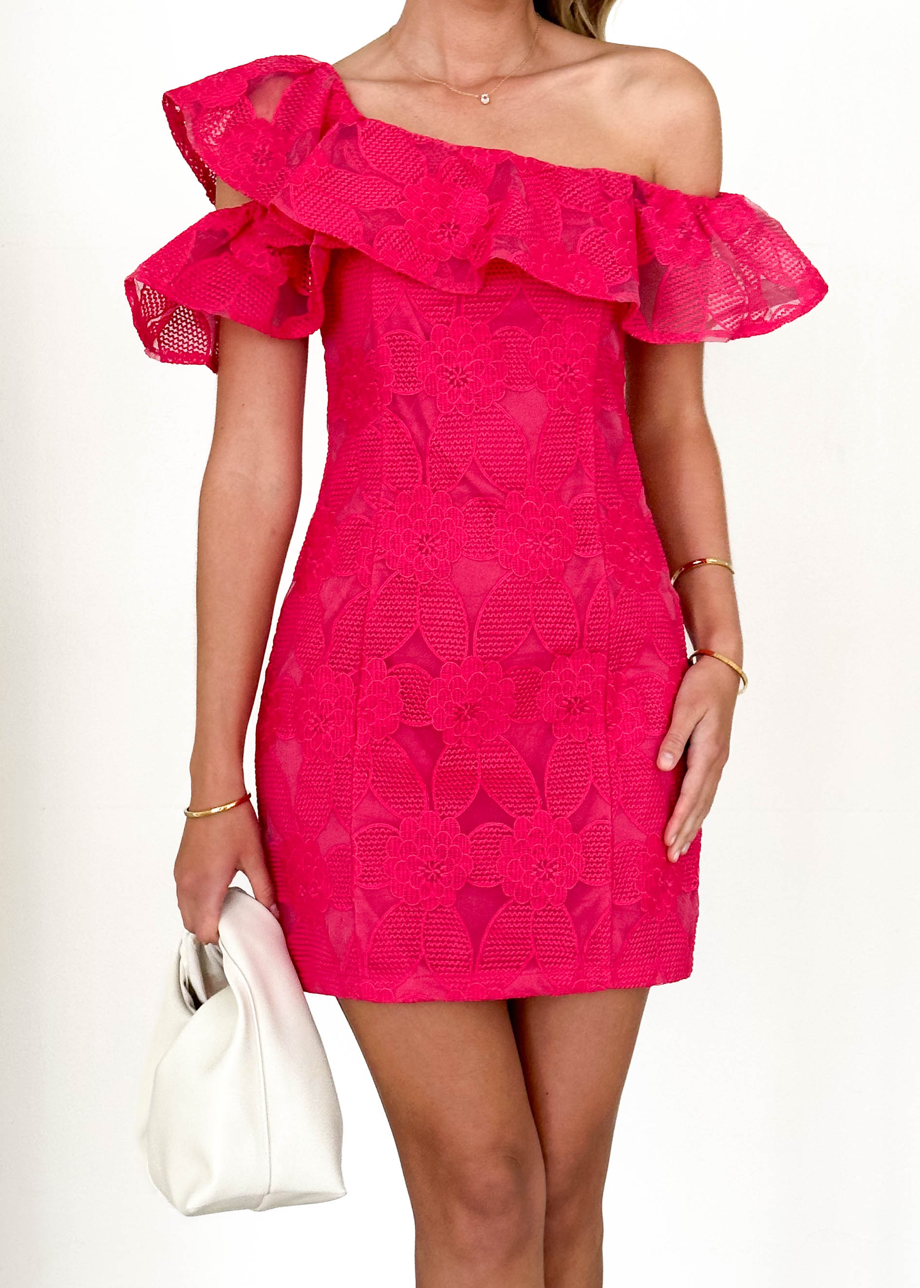 Clemince Dress - Magenta Lace