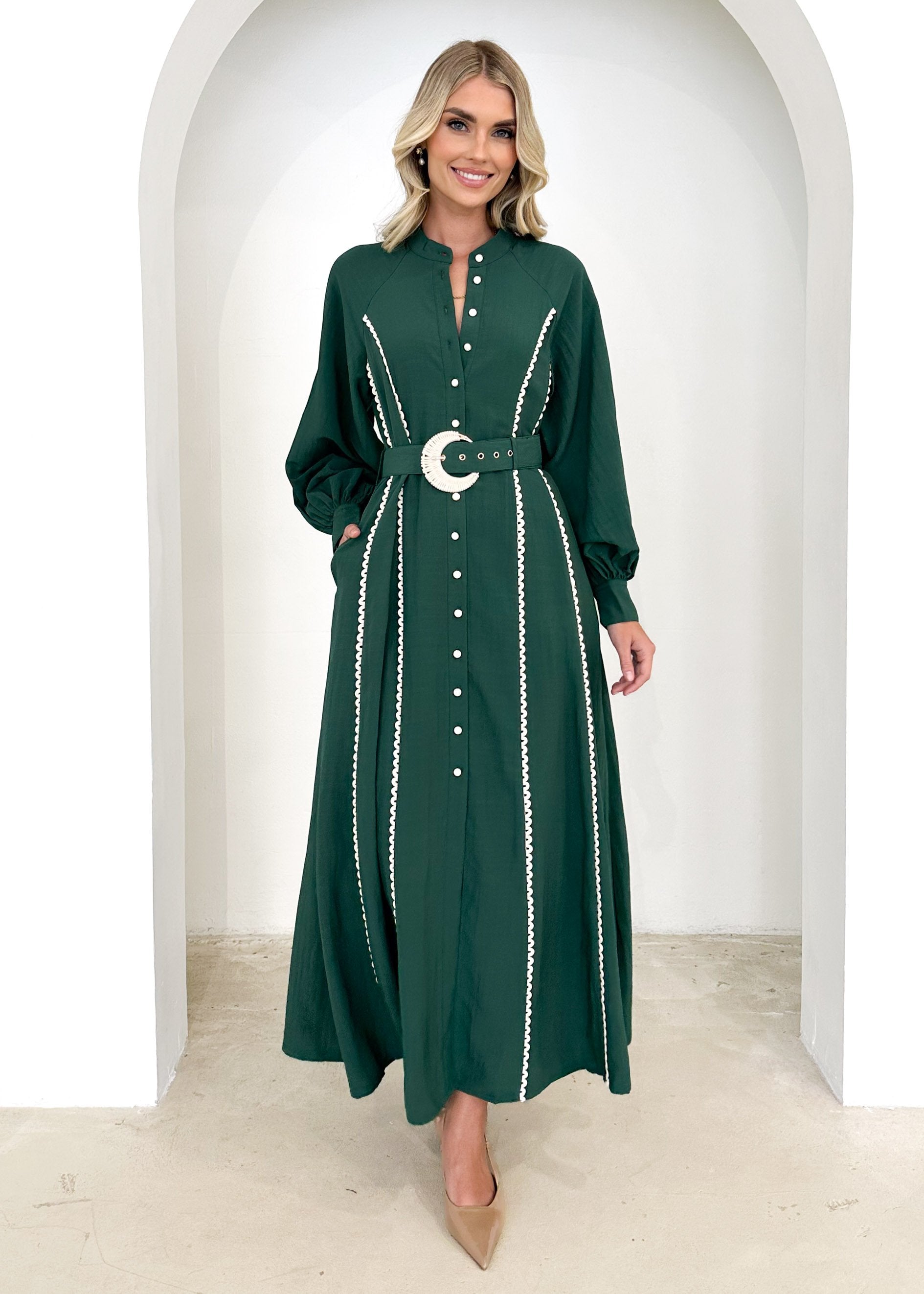 Evelina Maxi Dress - Emerald