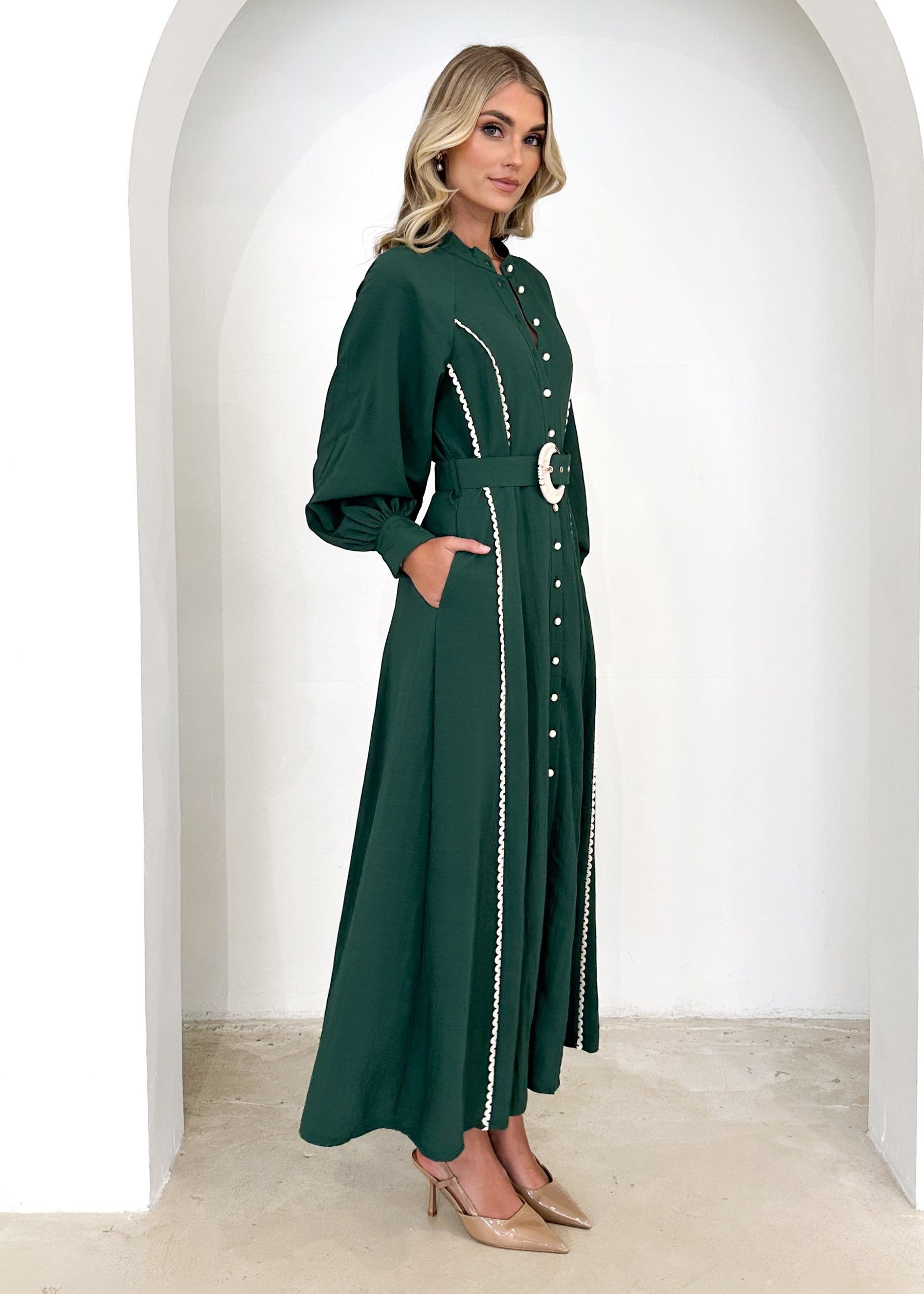 Evelina Maxi Dress - Emerald