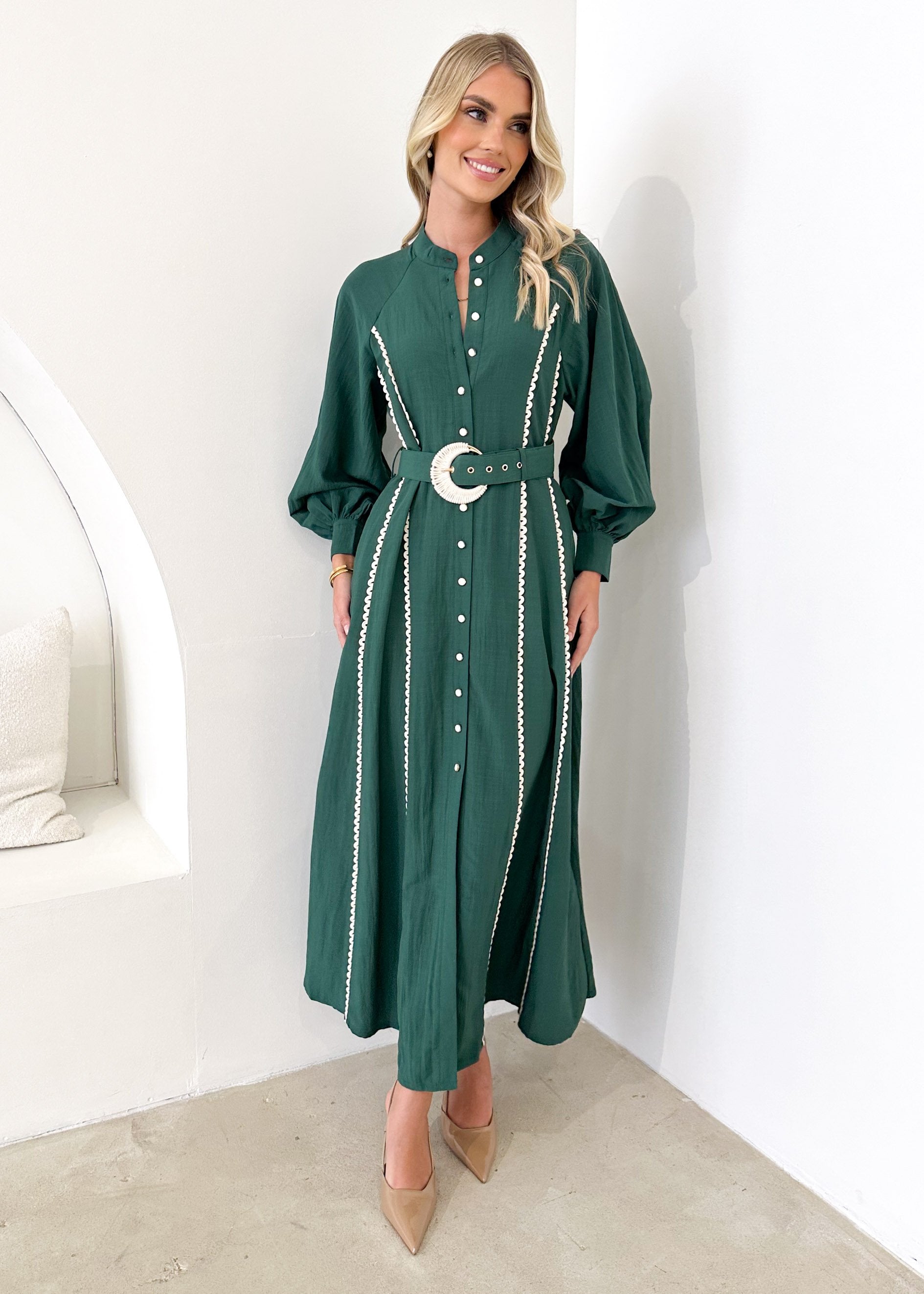 Evelina Maxi Dress - Emerald