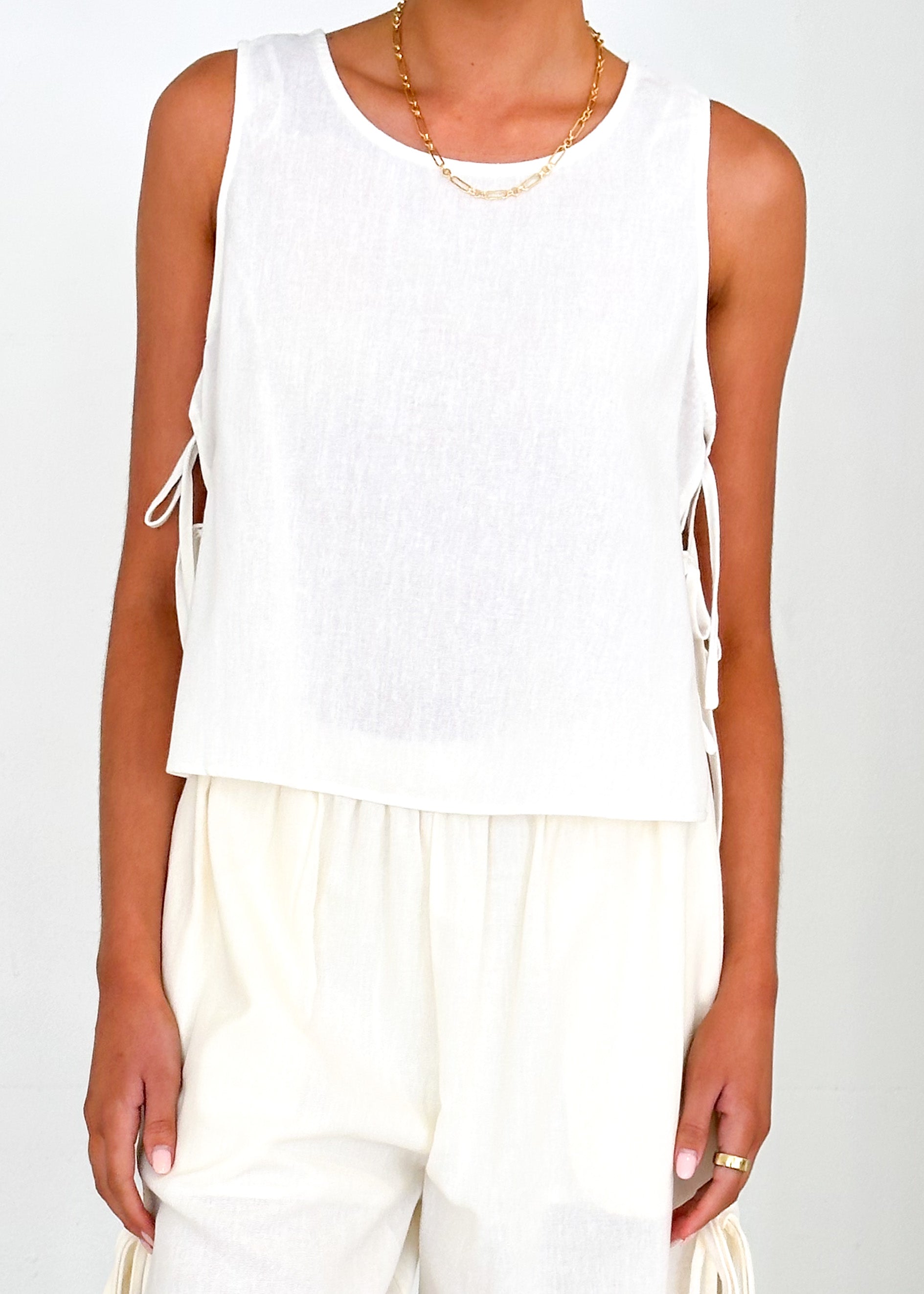 Whinley Tie Top - Cream