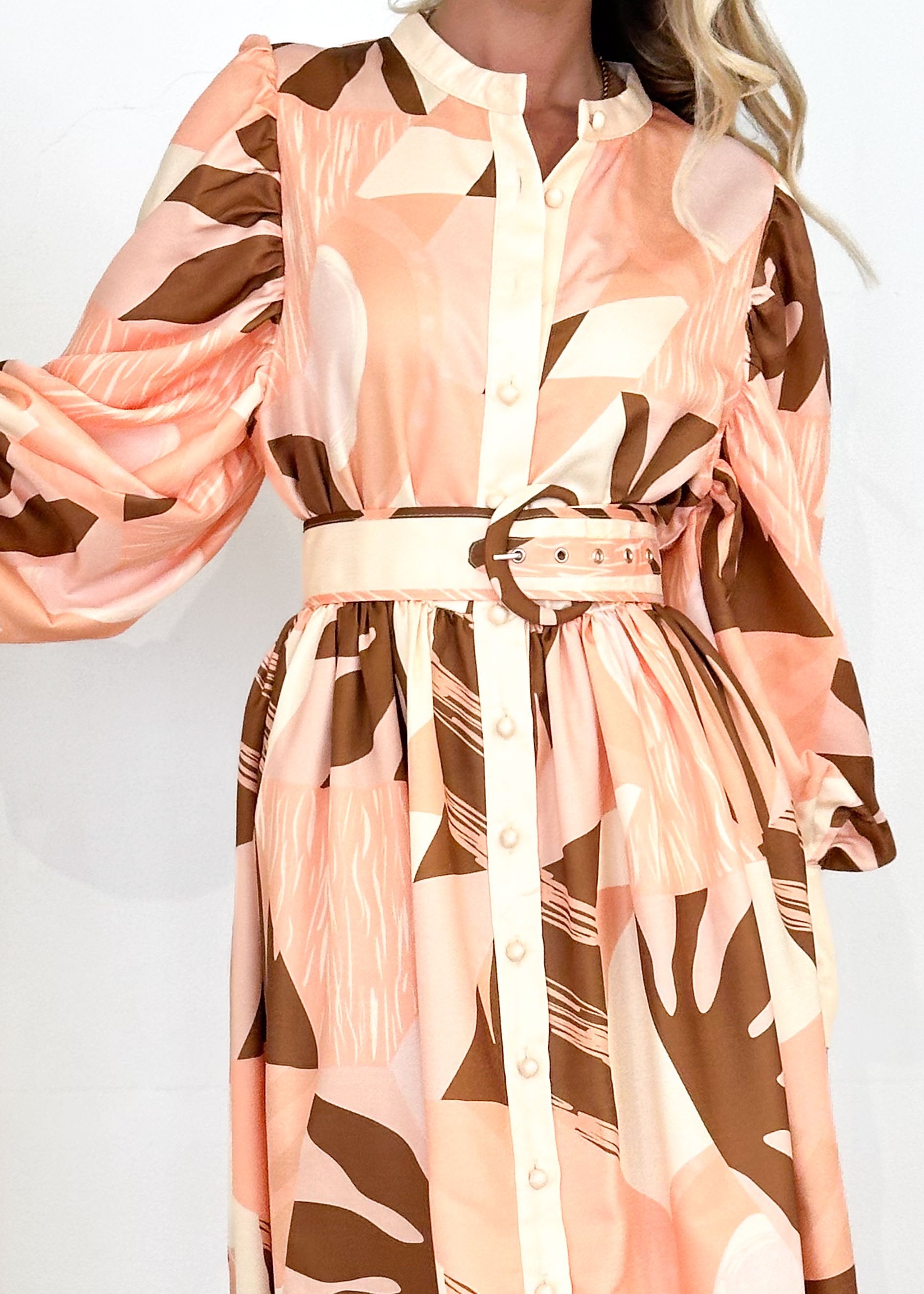 Briar Maxi Dress - Peach Abstract