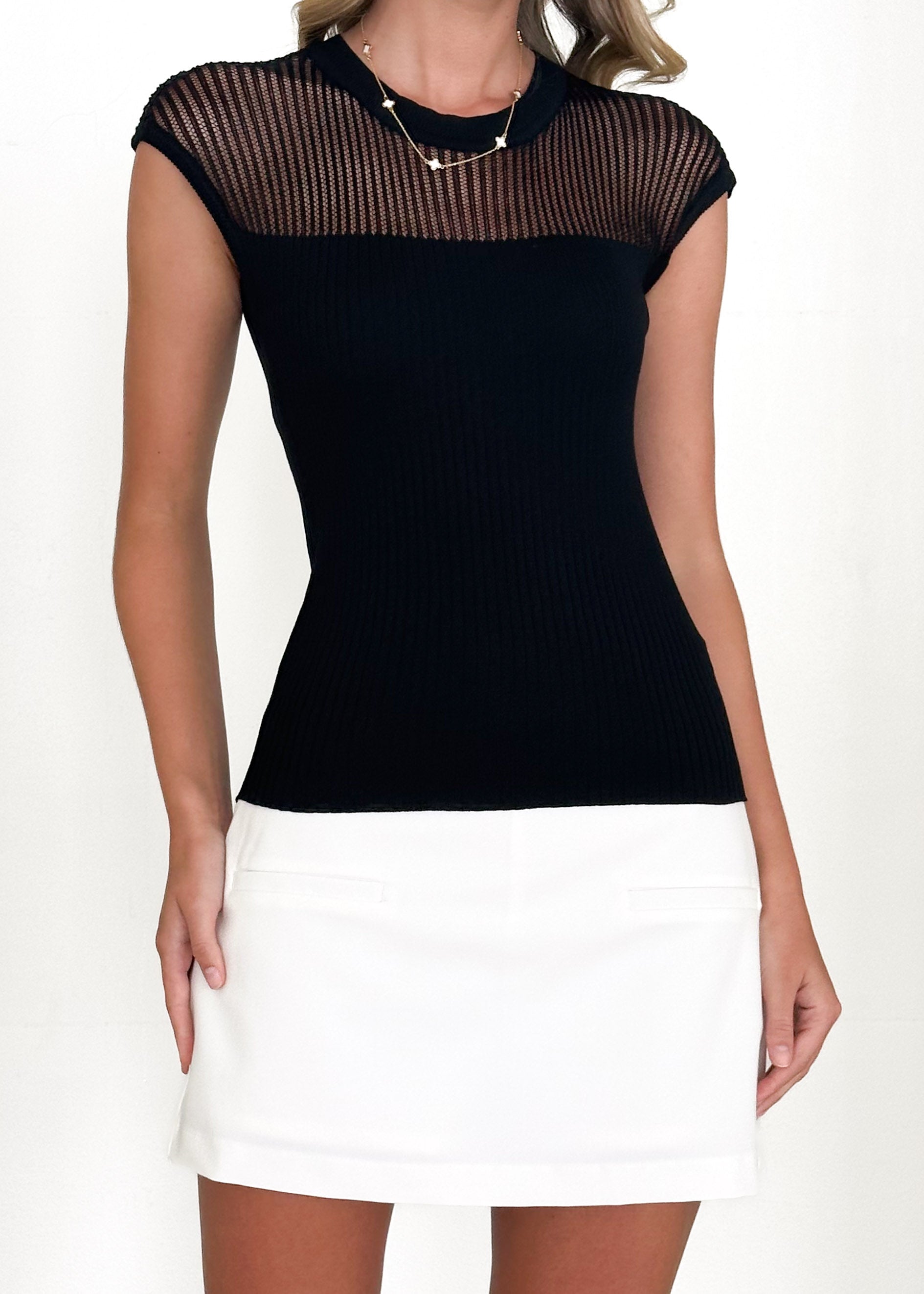 Tannery Knit Top - Black