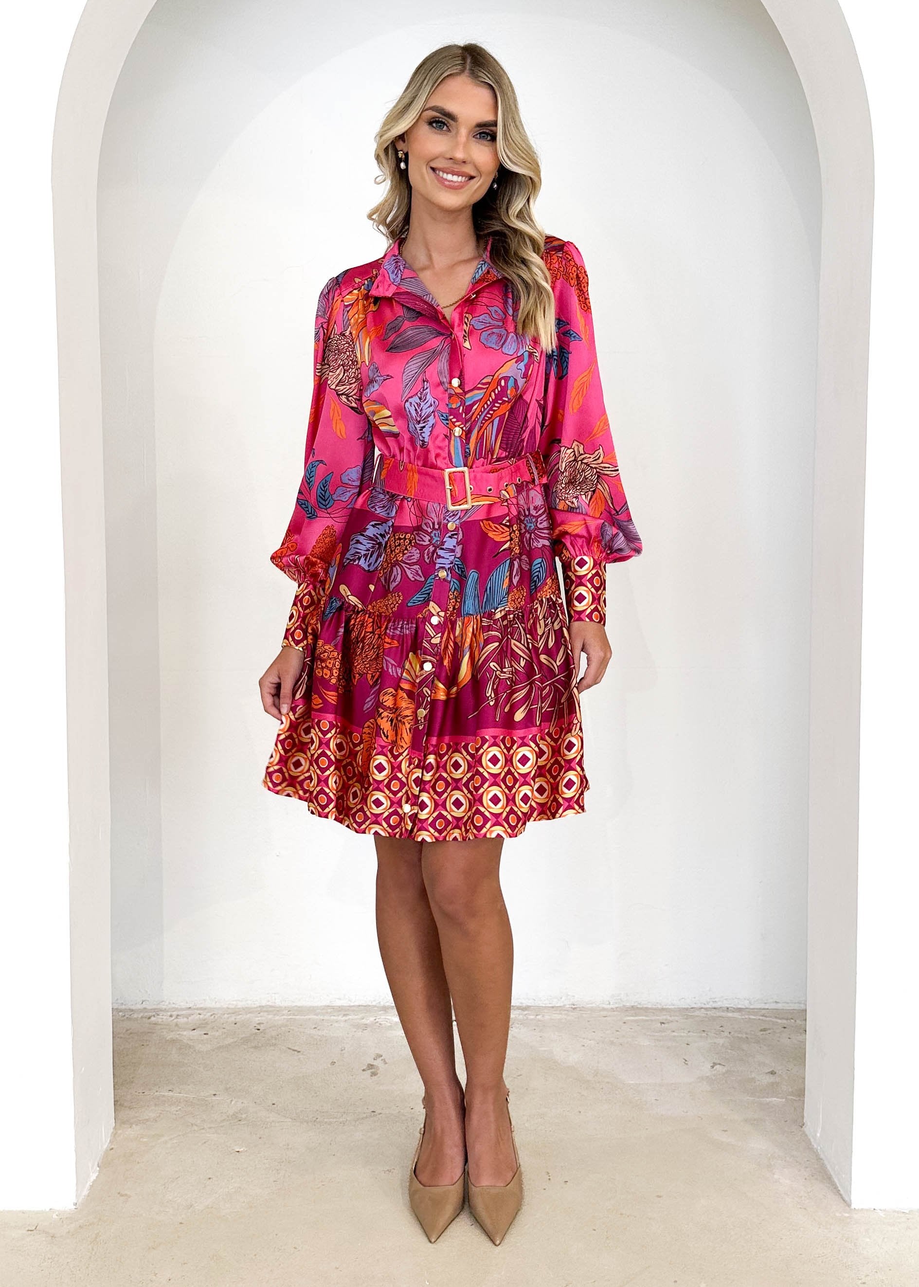 Dakroe Dress - Pink Banksia