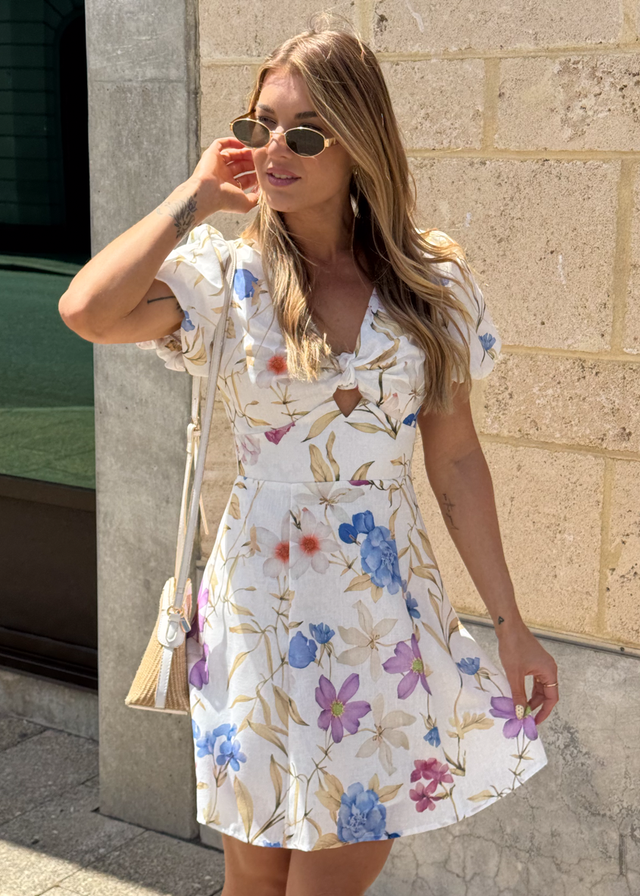 Tarnee Dress - Blue Botanica