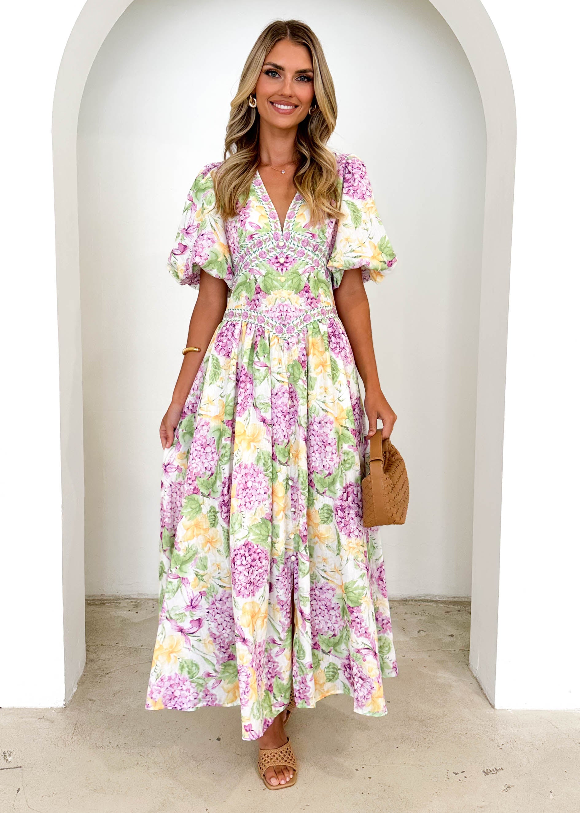 Marcelle Maxi Dress - Purple Hydrangea