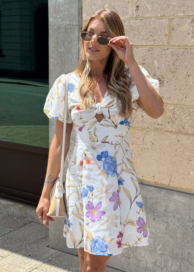 Tarnee Dress - Blue Botanica