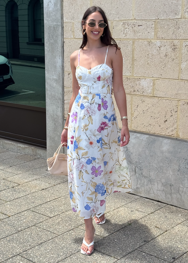 Embreigh Maxi Dress - Blue Botanica