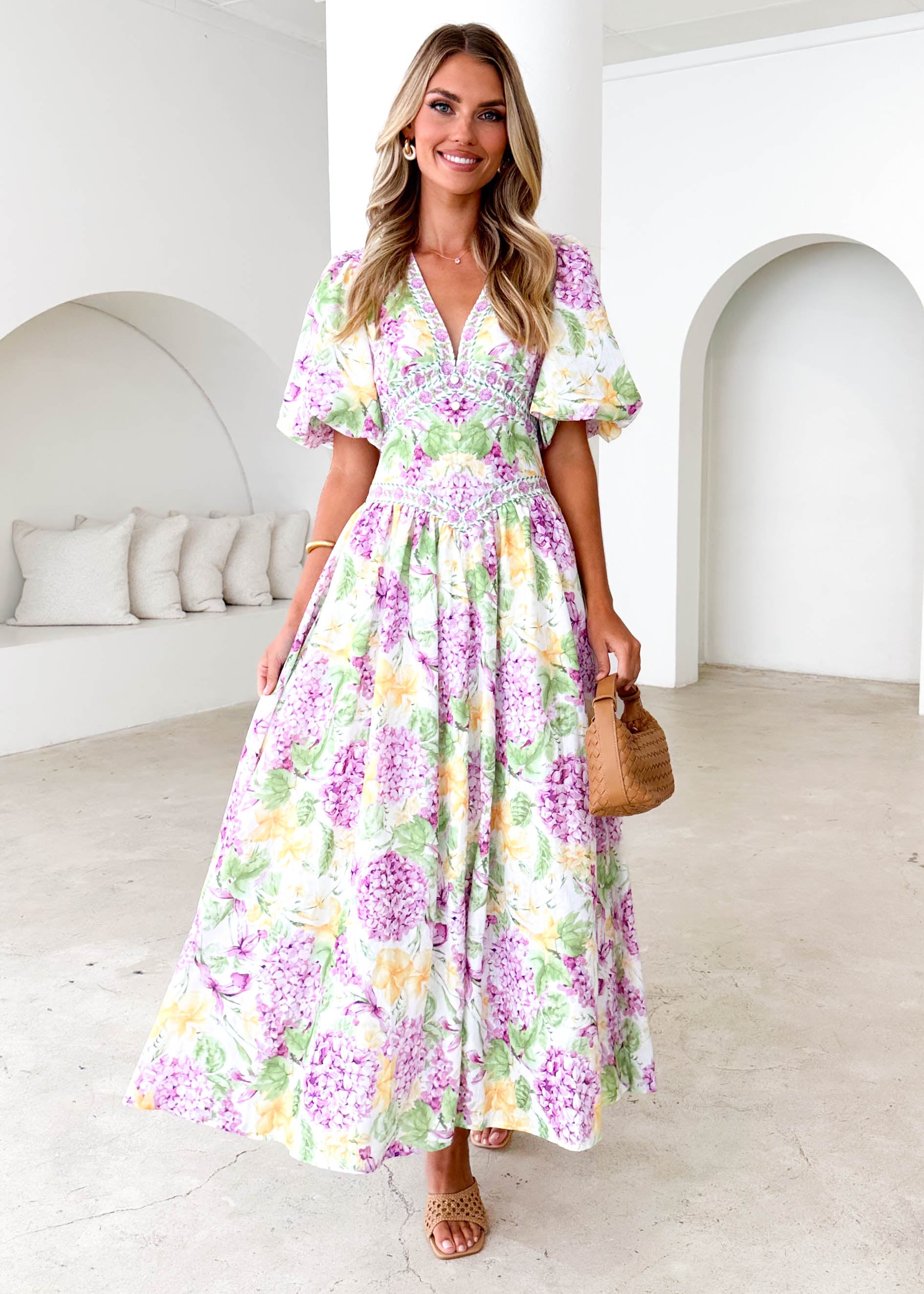 Marcelle Maxi Dress - Purple Hydrangea