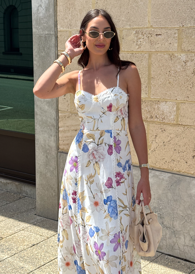 Embreigh Maxi Dress - Blue Botanica